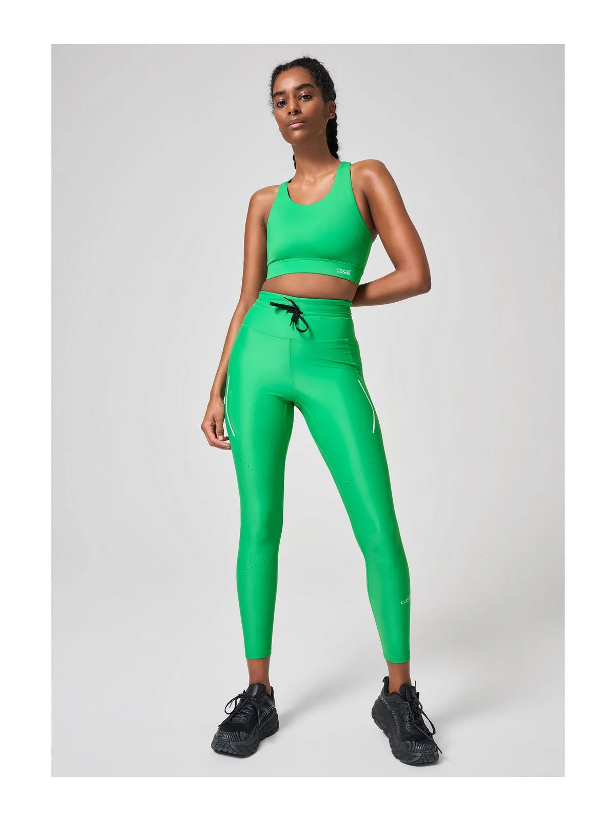 Legginsy treningowe CASALL Shapify High Waist Running Tights zielony