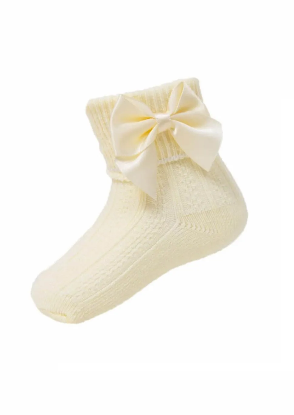 Lemon Ribbed Turnover Ankle Sock