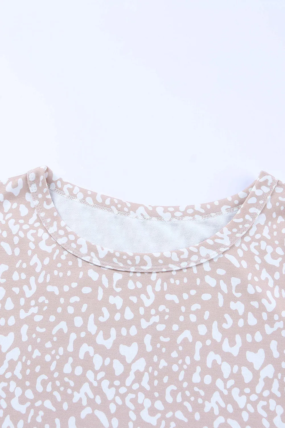 Long Sleeve Animal Print T-shirt Dress