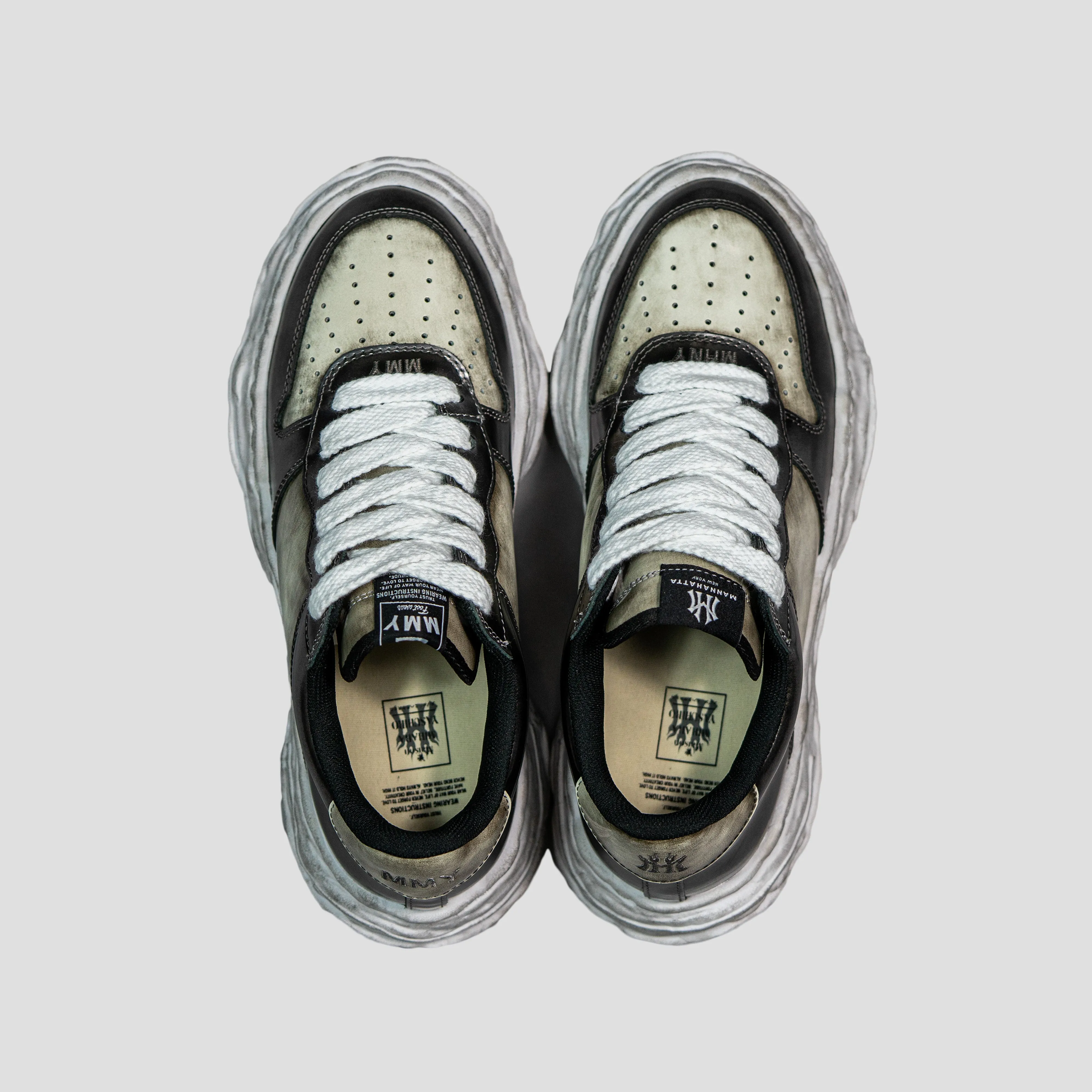 MANNAHATTA NYC x MAISON MIHARA YASUHIRO - WAYNE OG SOLE PATTERN LEATHER SNEAKER