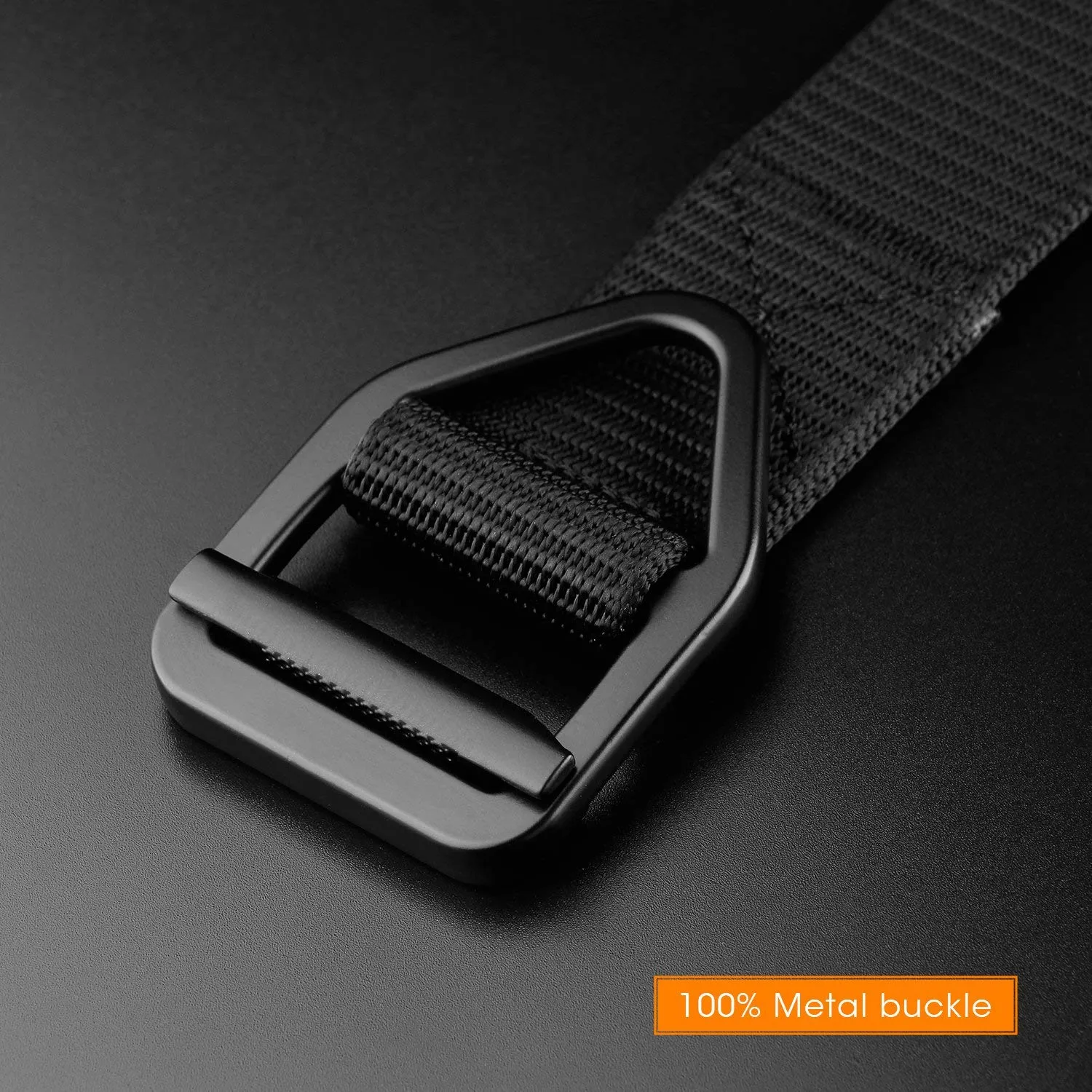 Men's Nylon Military Style Casual Army Outdoor Tactical Webbing Buckle Belt by JASGOOD