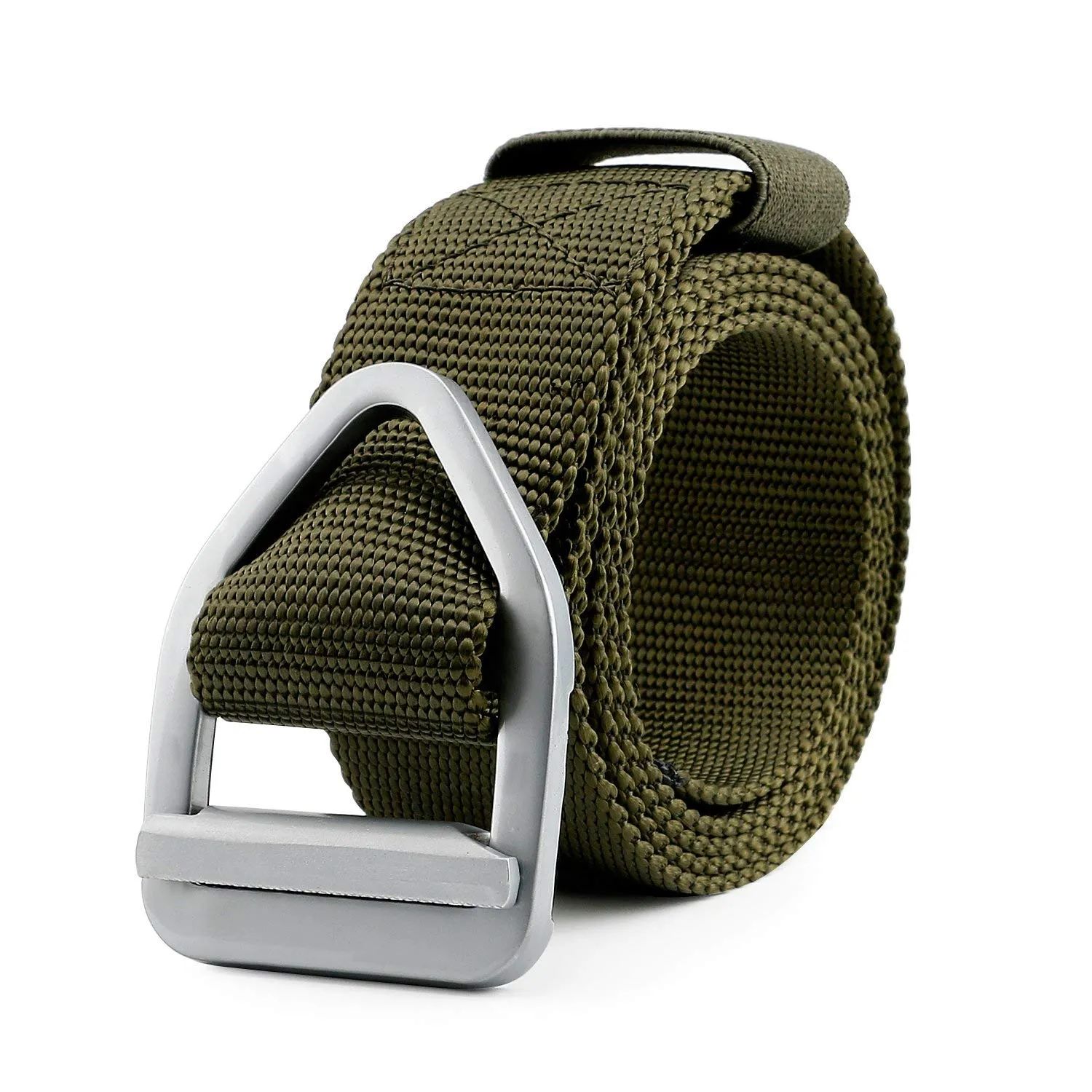 Men's Nylon Military Style Casual Army Outdoor Tactical Webbing Buckle Belt by JASGOOD
