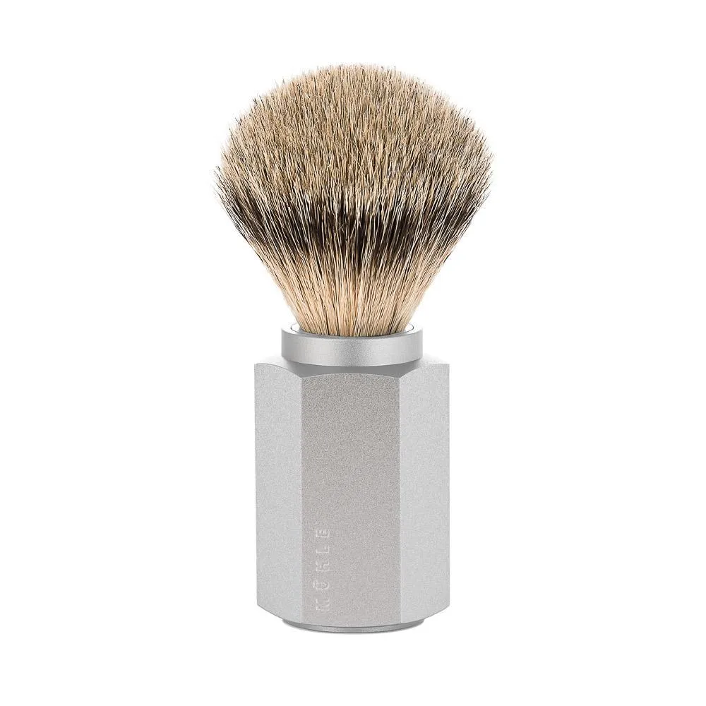 MÜHLE HEXAGON Shaving Brush, Silvertip Badger, Pure