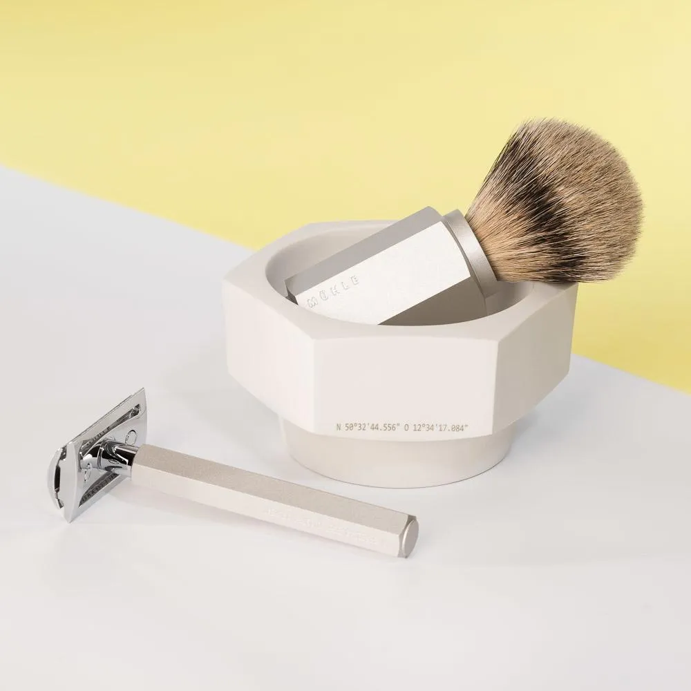 MÜHLE HEXAGON Shaving Brush, Silvertip Badger, Pure
