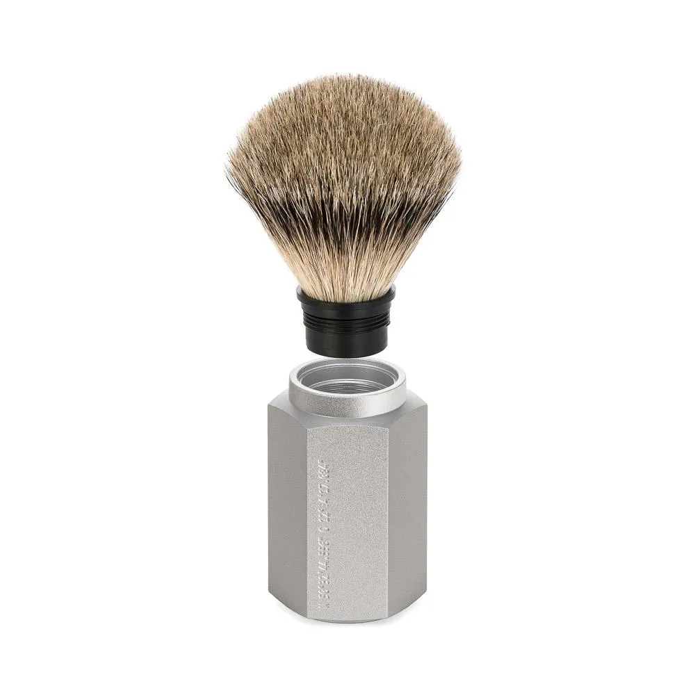 MÜHLE HEXAGON Shaving Brush, Silvertip Badger, Pure
