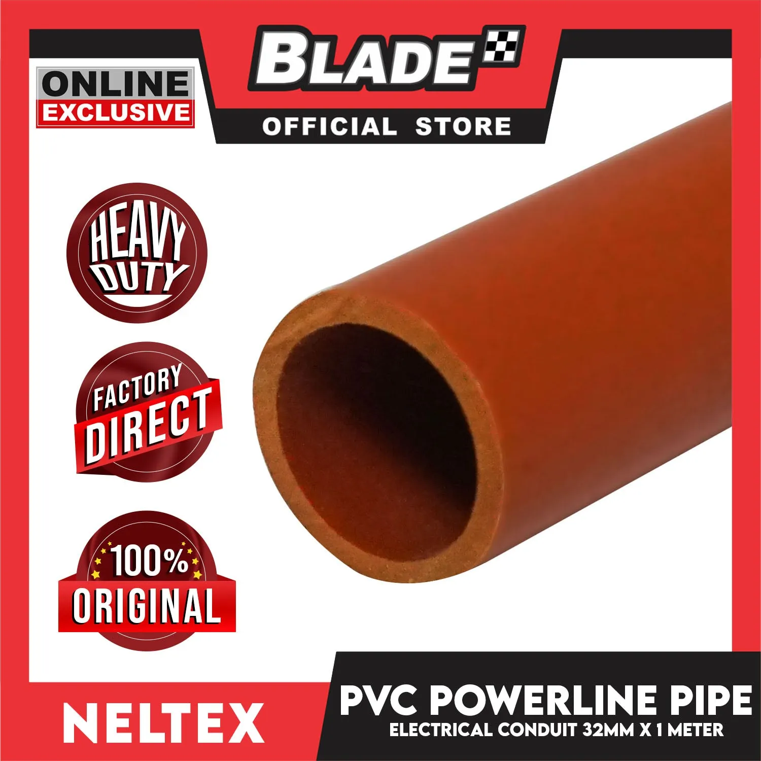 Neltex PVC Powerline Electrical Conduit Pipe 32mm x 1meter