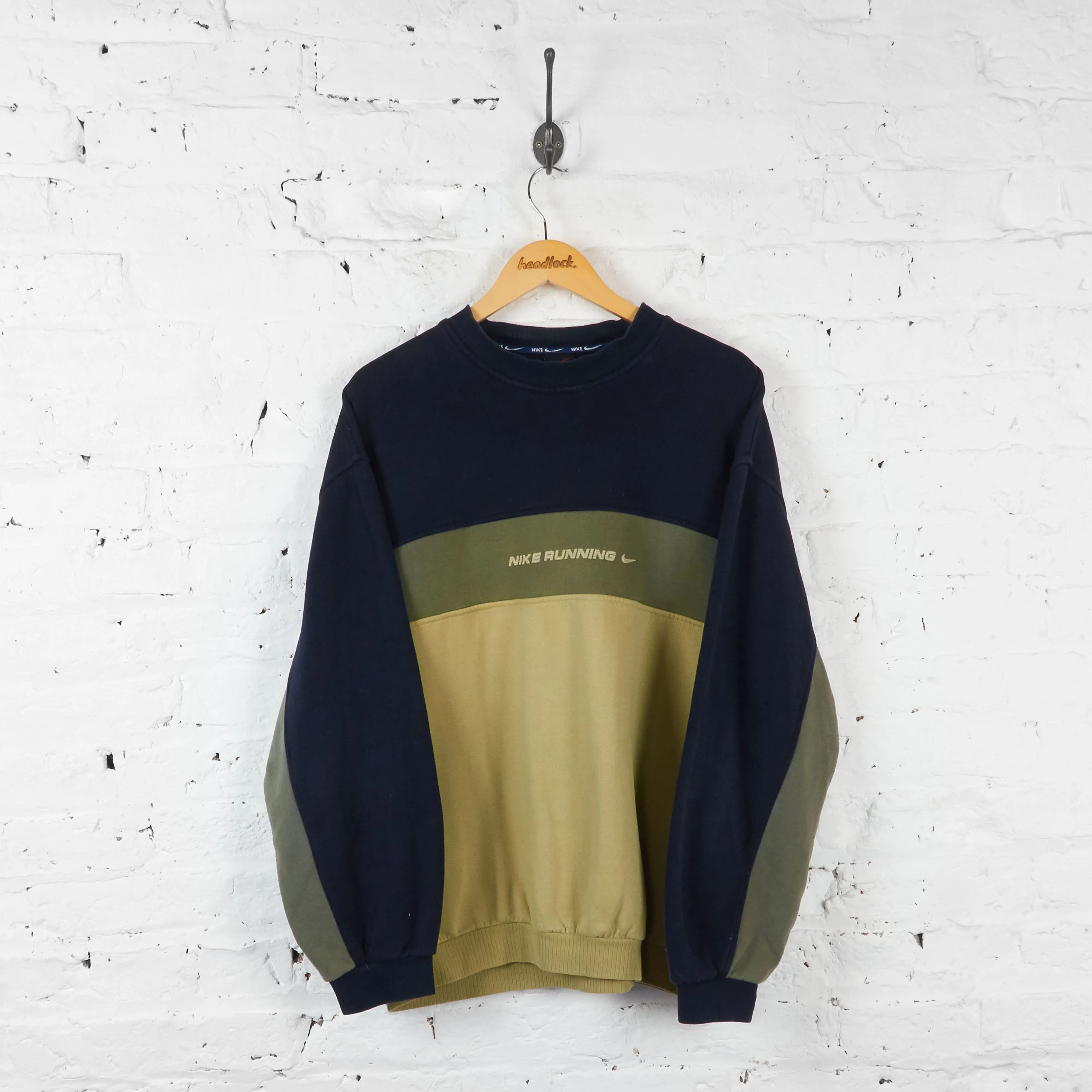 Nike Running 90s Sweatshirt - Black/Beige - XXL