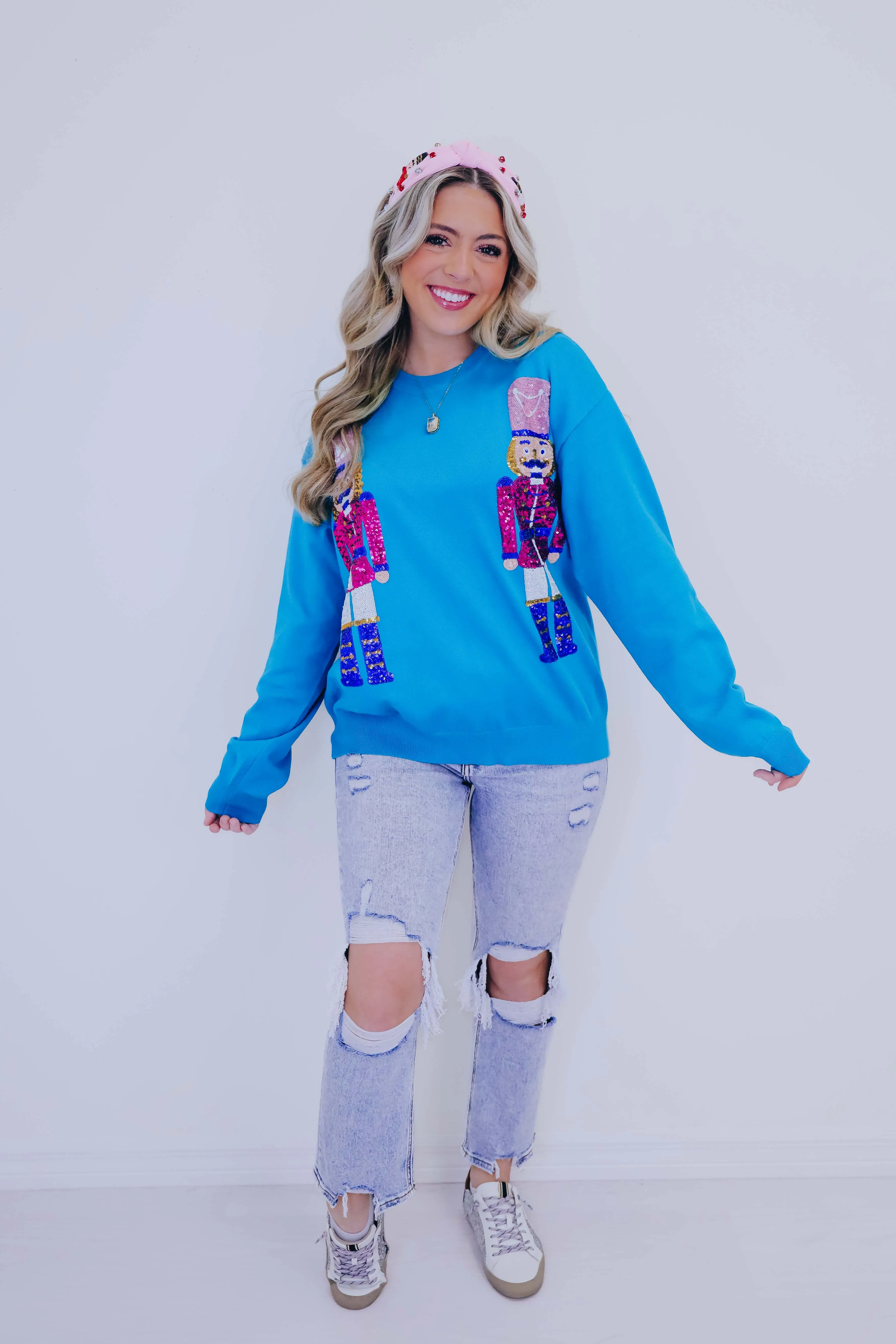 ***Nutcracker Sequin Sweater - 2 Colors SAMPLE
