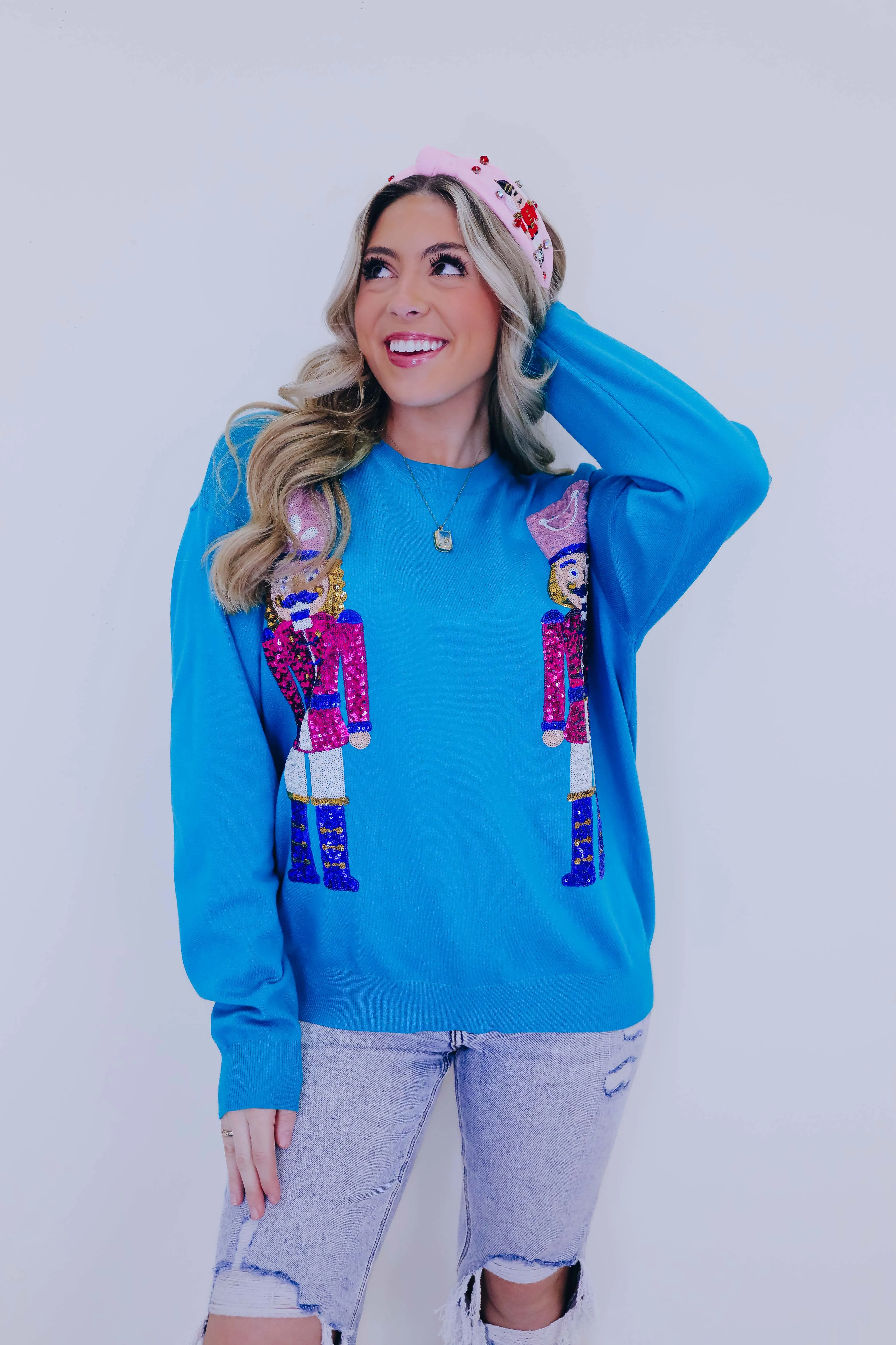 ***Nutcracker Sequin Sweater - 2 Colors SAMPLE