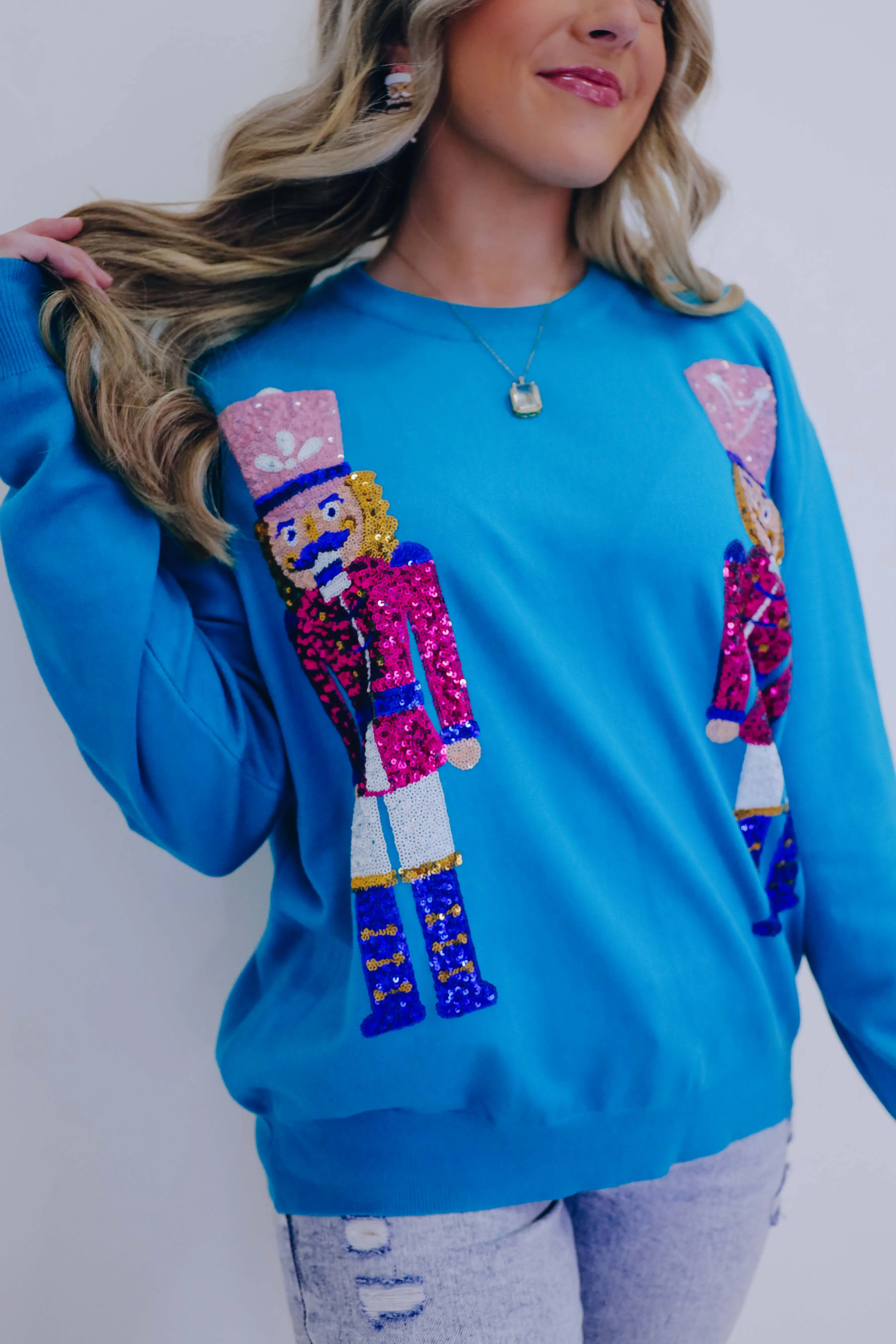 ***Nutcracker Sequin Sweater - 2 Colors SAMPLE