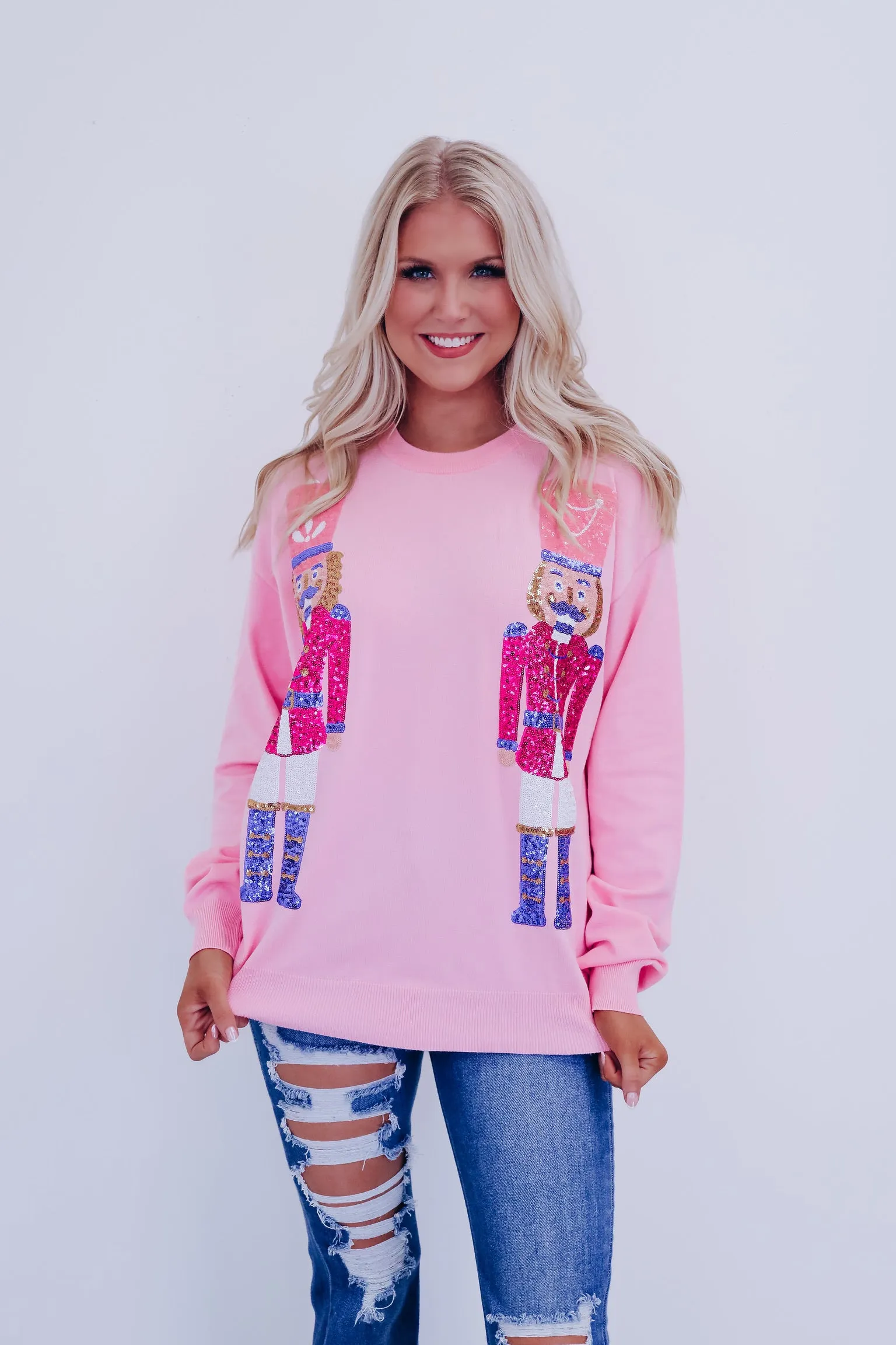 ***Nutcracker Sequin Sweater - 2 Colors SAMPLE
