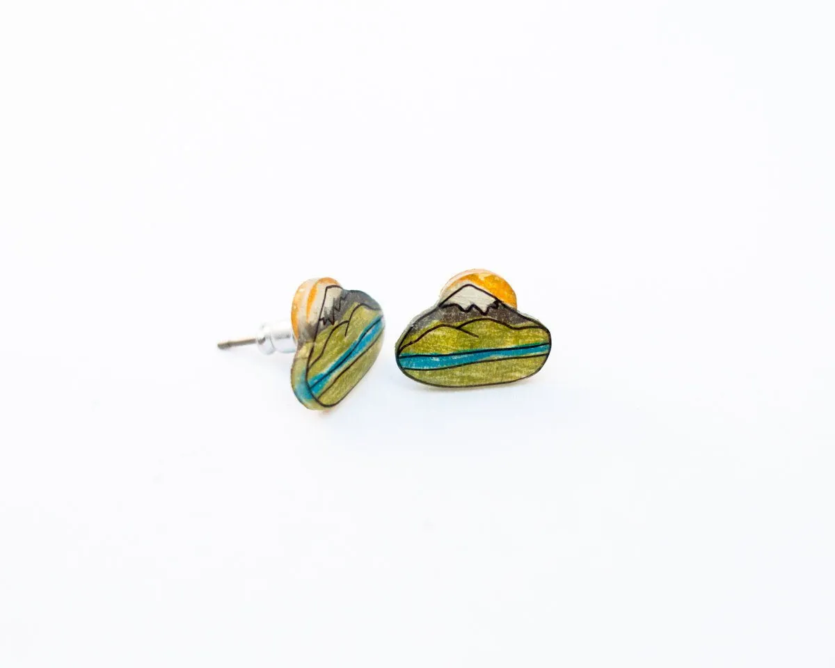 Oregon Mount Hood Stud Earrings
