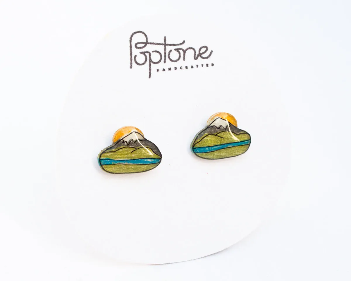 Oregon Mount Hood Stud Earrings