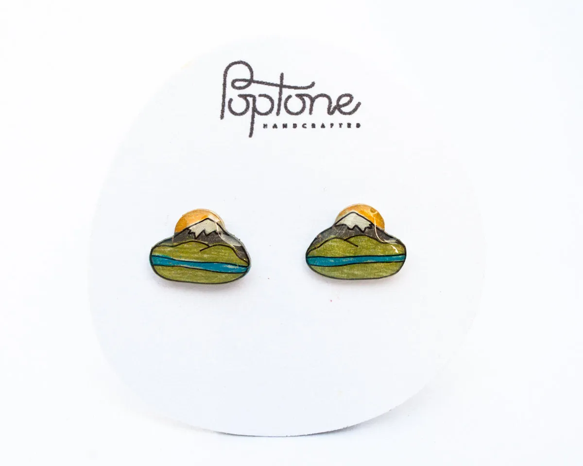 Oregon Mount Hood Stud Earrings
