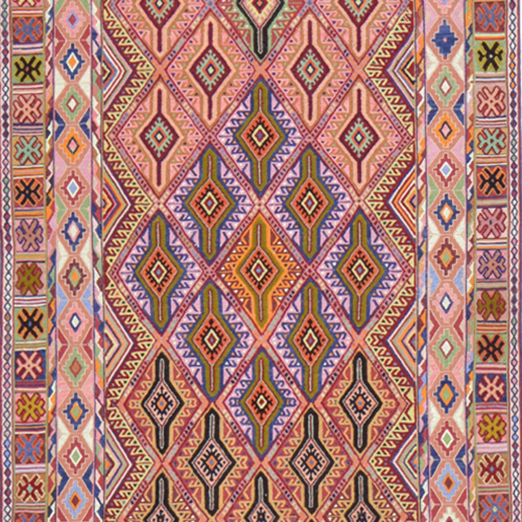 Oriental Multiple Weave Dazangi Tribal Design Handmade Wool Sumak Rug (Size 2.10 X 9.9) Cwral-8259