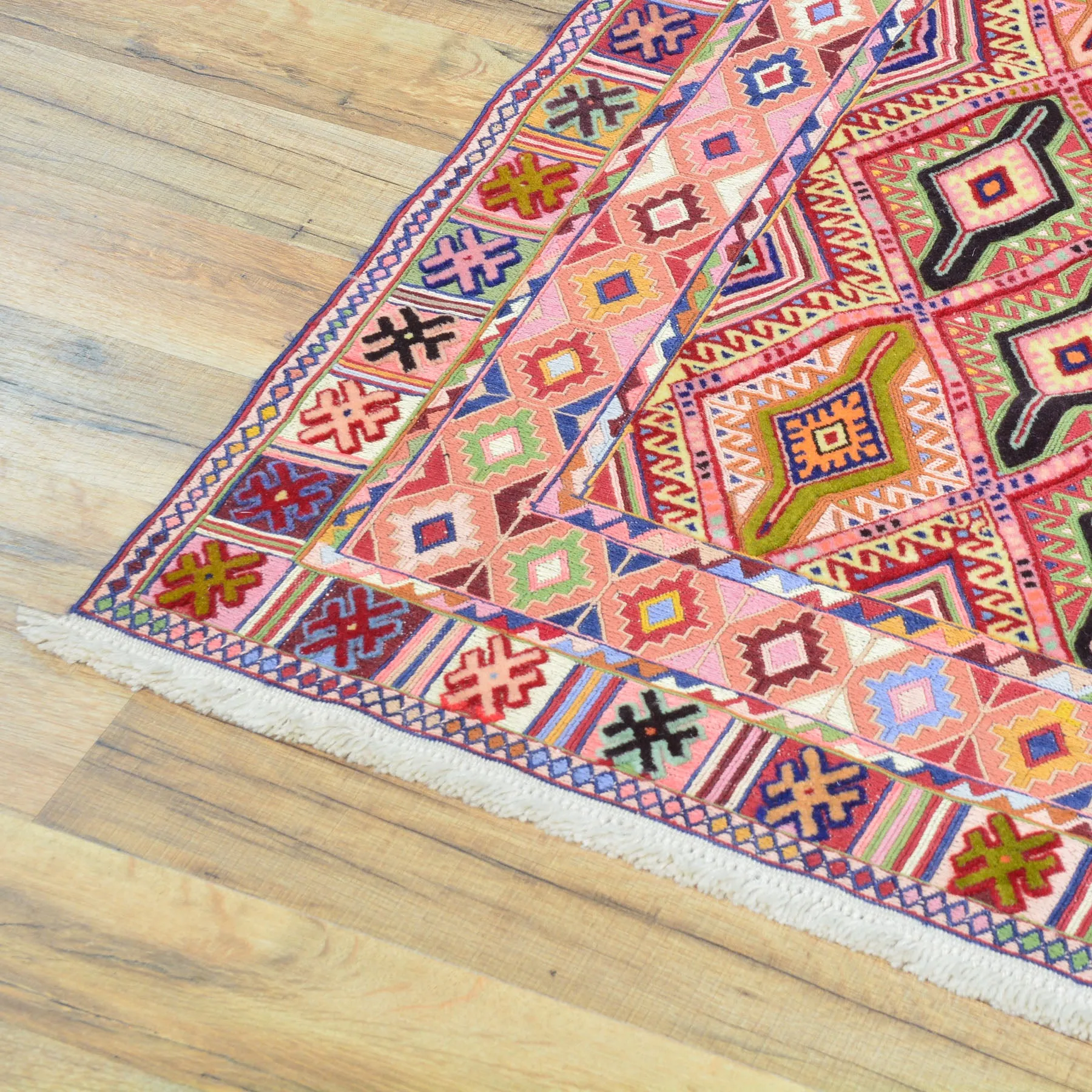 Oriental Multiple Weave Dazangi Tribal Design Handmade Wool Sumak Rug (Size 2.10 X 9.9) Cwral-8259