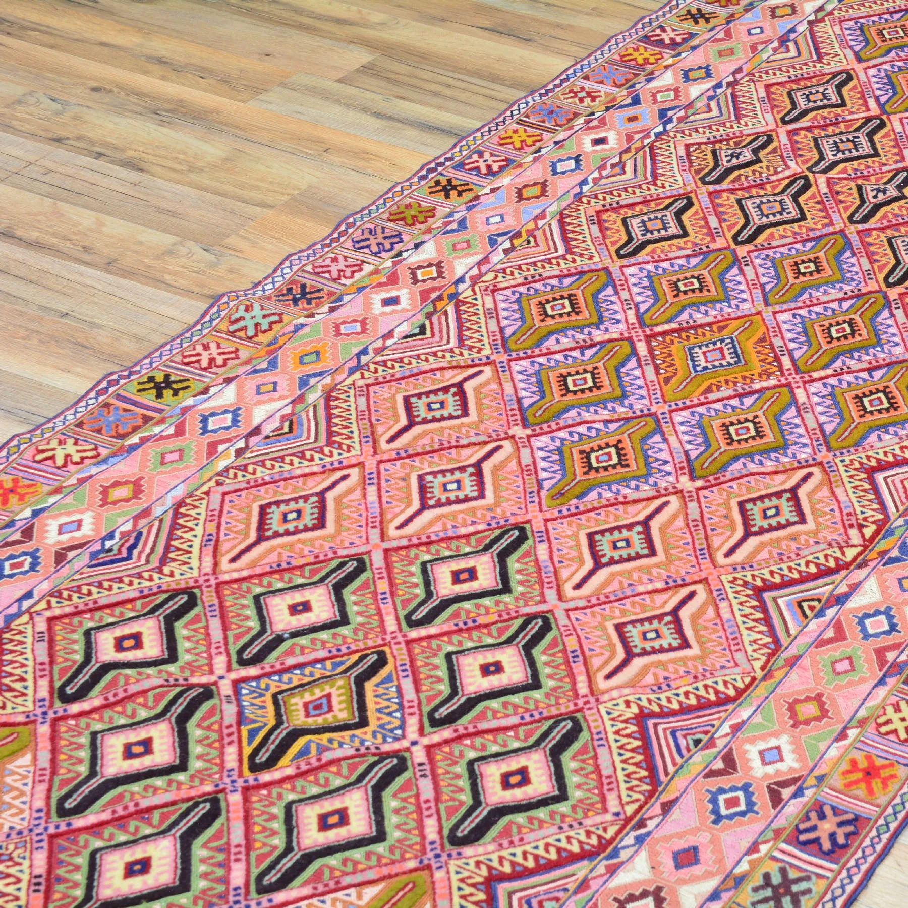 Oriental Multiple Weave Dazangi Tribal Design Handmade Wool Sumak Rug (Size 2.10 X 9.9) Cwral-8259