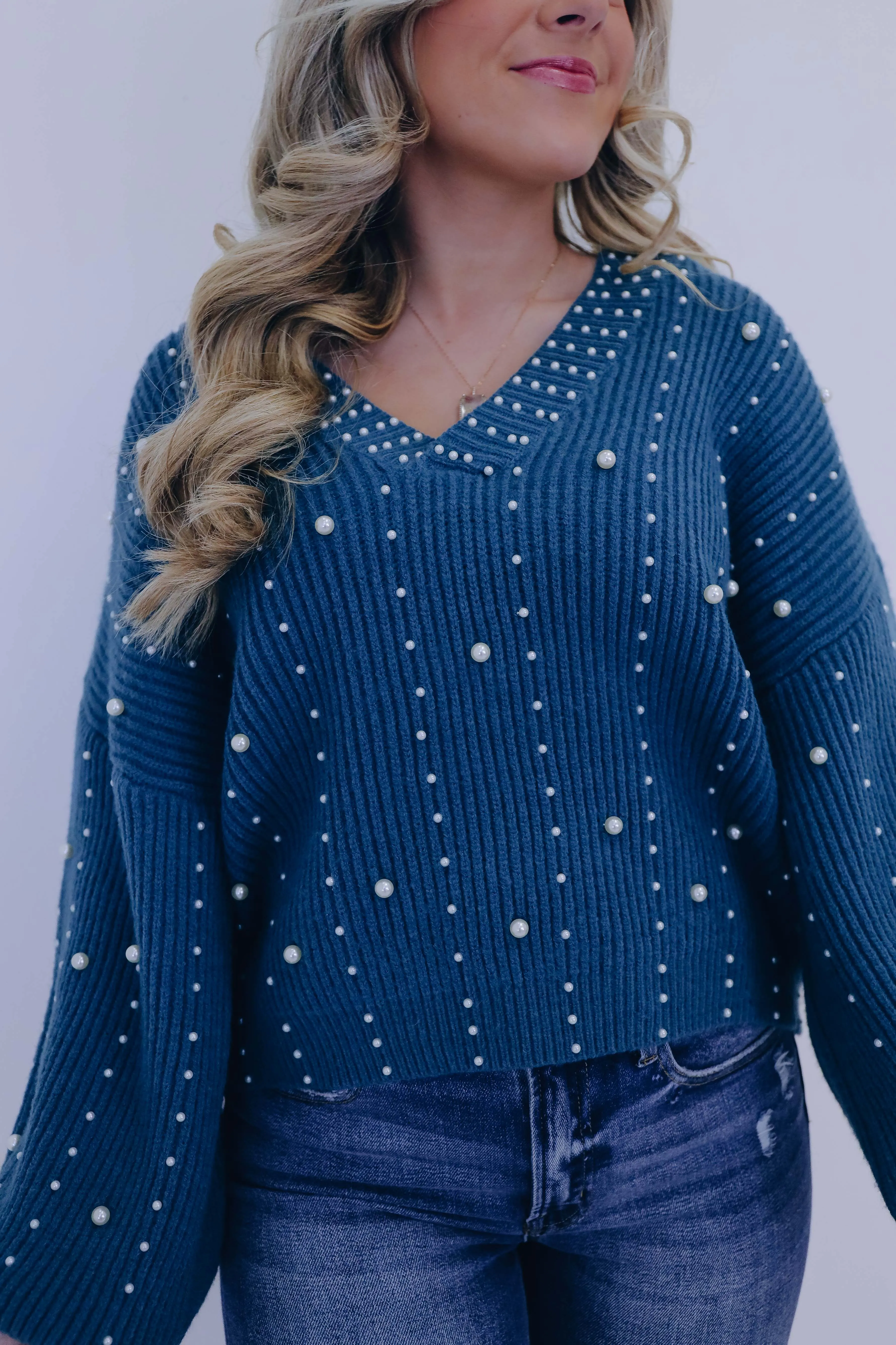 Over The Moon Pearl Sweater By POL - 3 Colors