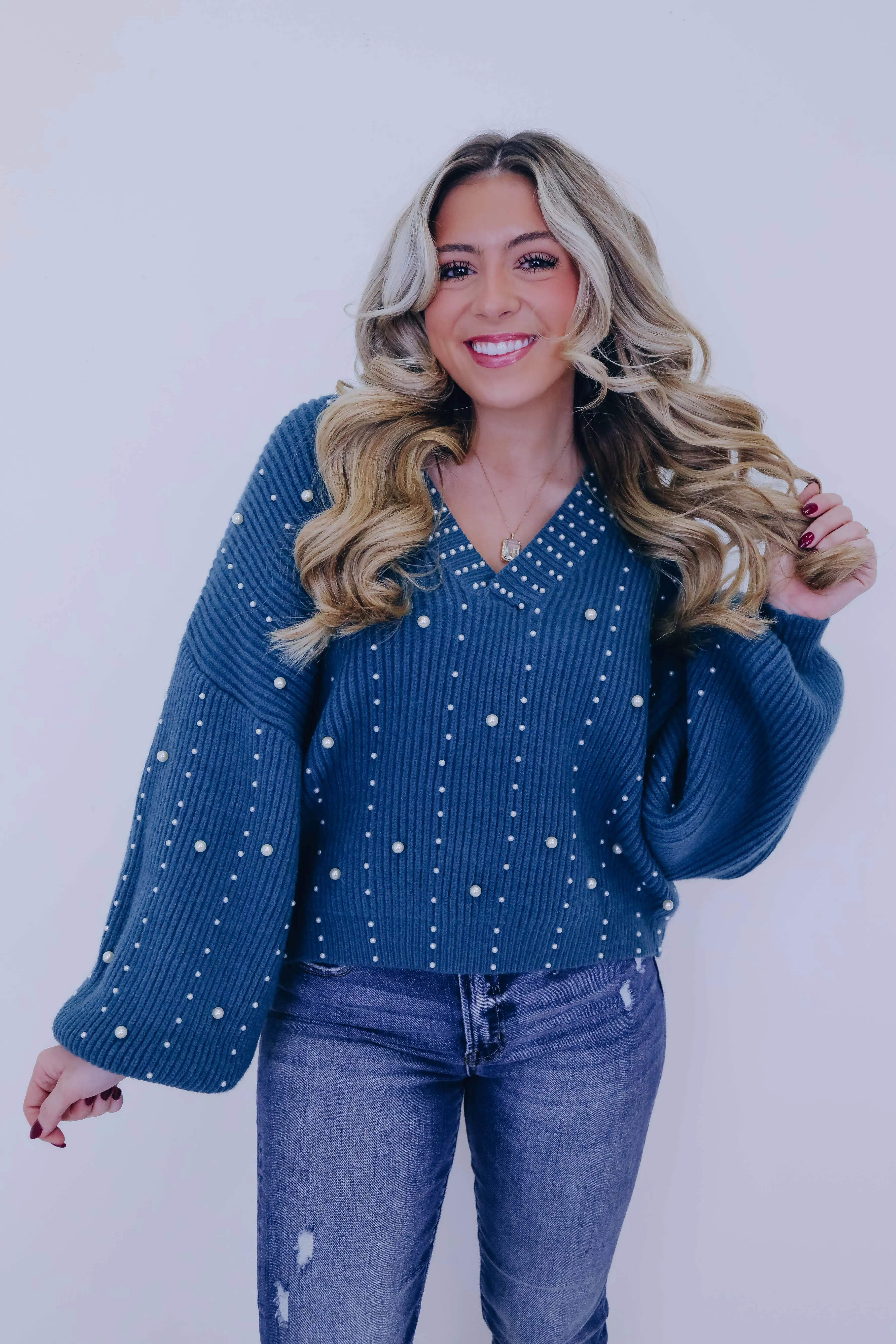 Over The Moon Pearl Sweater By POL - 3 Colors