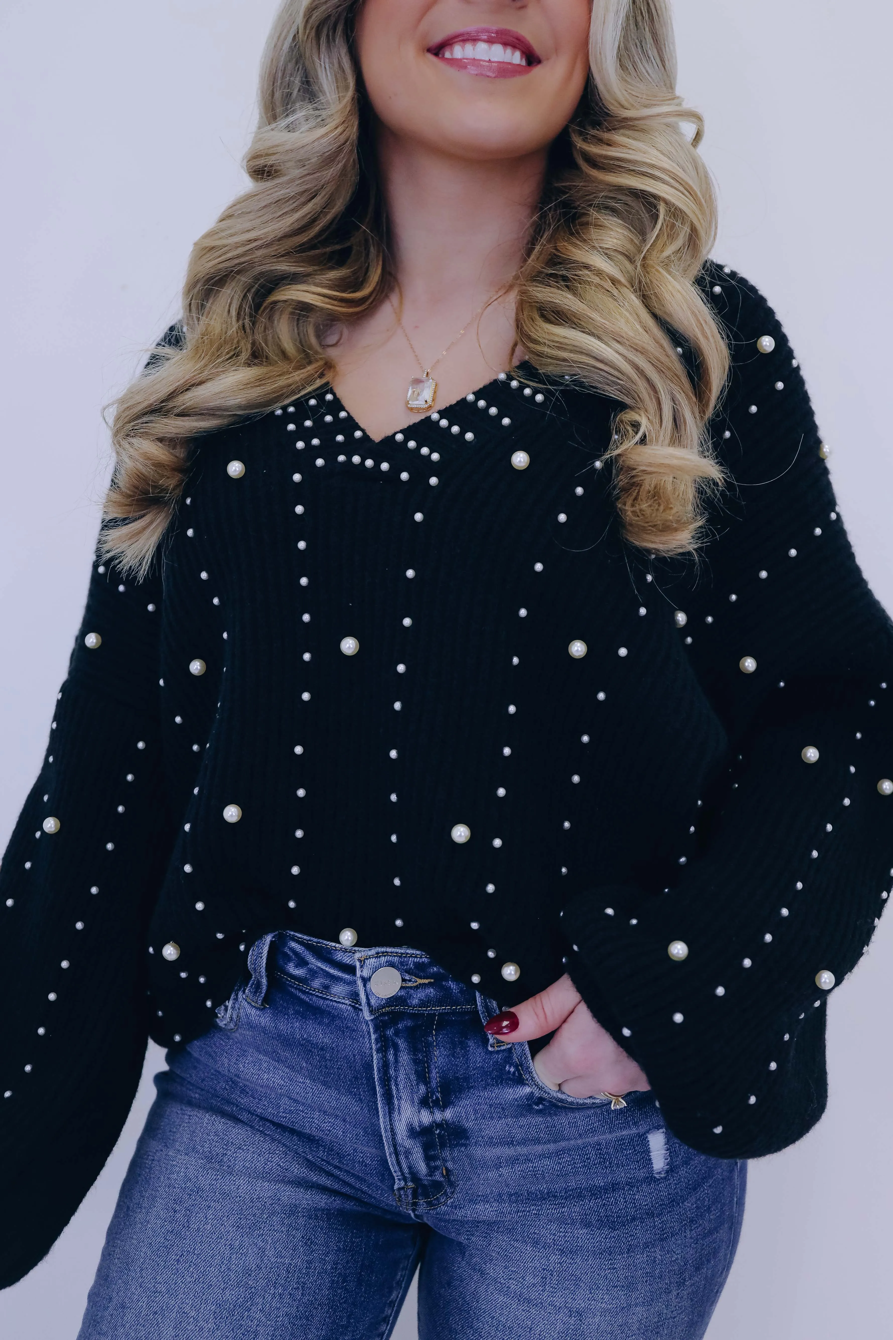 Over The Moon Pearl Sweater By POL - 3 Colors