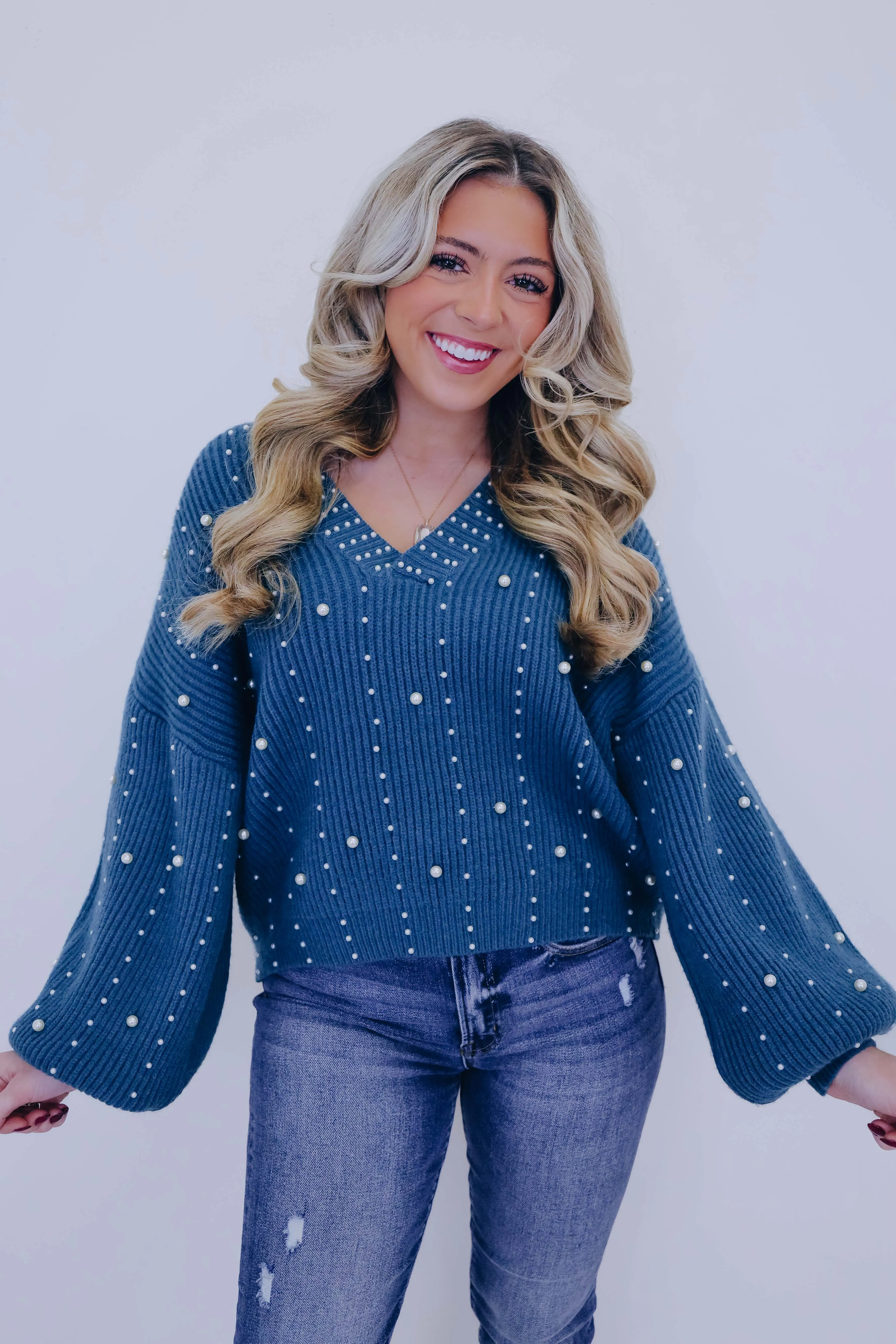 Over The Moon Pearl Sweater By POL - 3 Colors