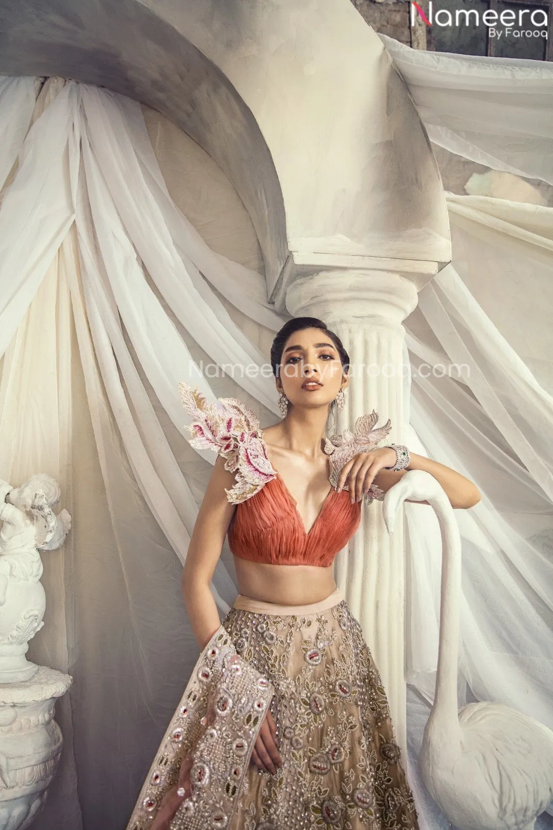 Pakistani Heavily Embellished Choli Lehenga Dress #BN889