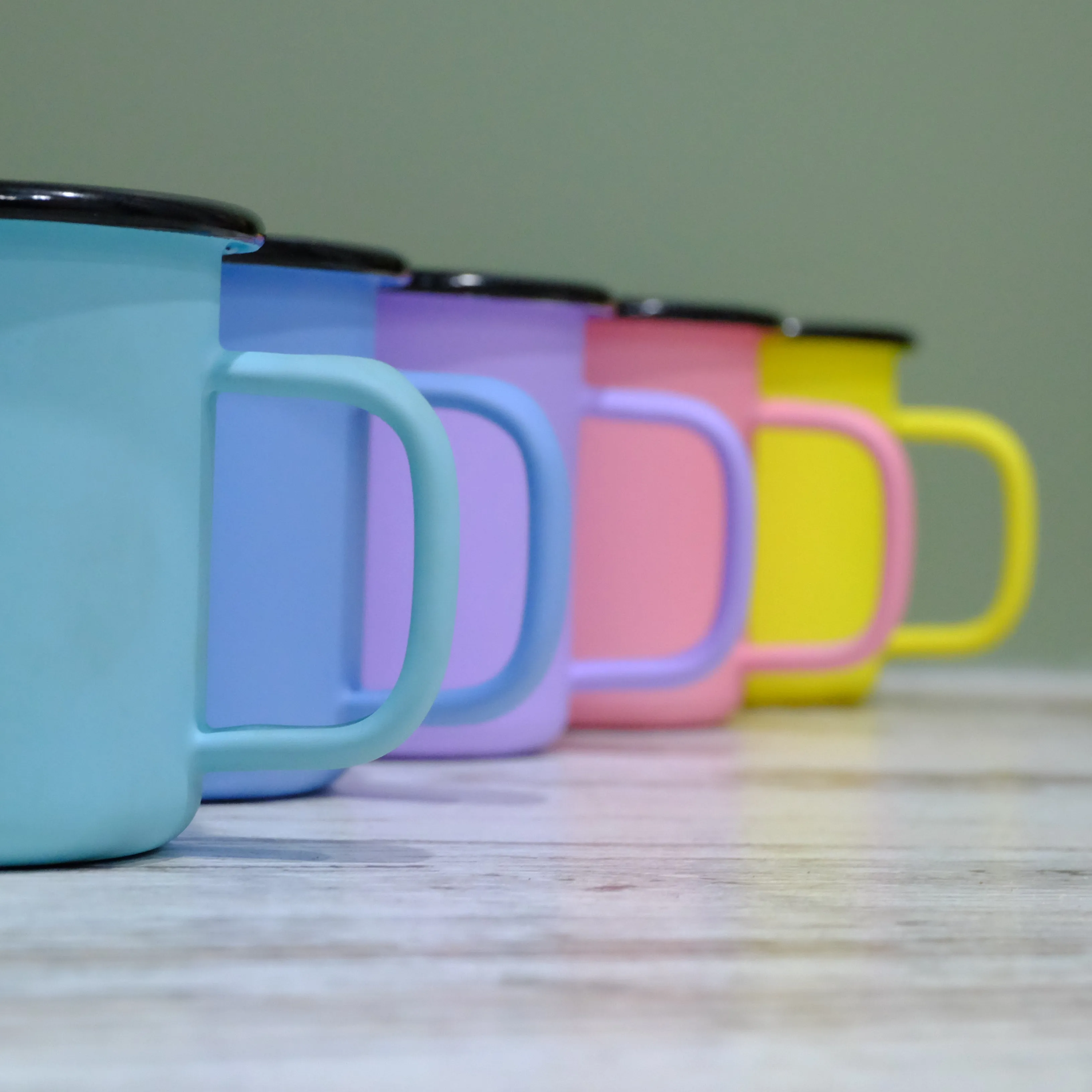 Pastel Matt Enamel Mug 360ml - Adventure Camping personalised
