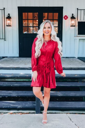 Posh Leopard Dress - Red S-3X