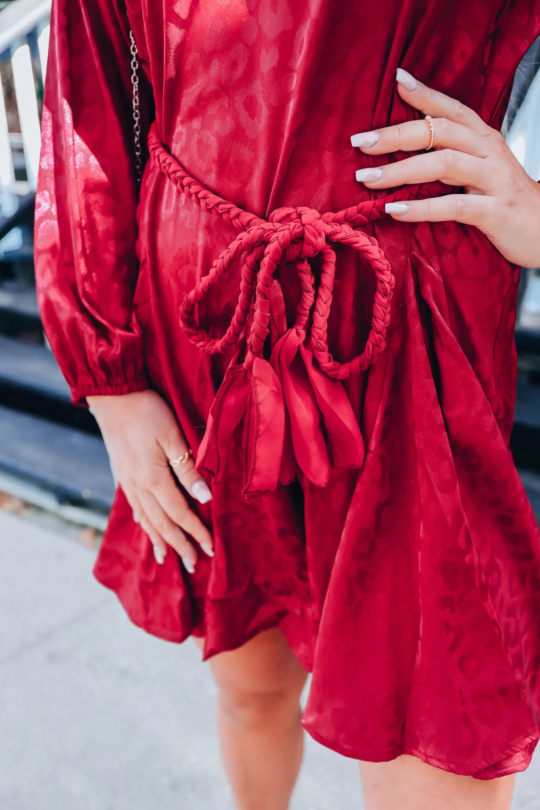 Posh Leopard Dress - Red S-3X