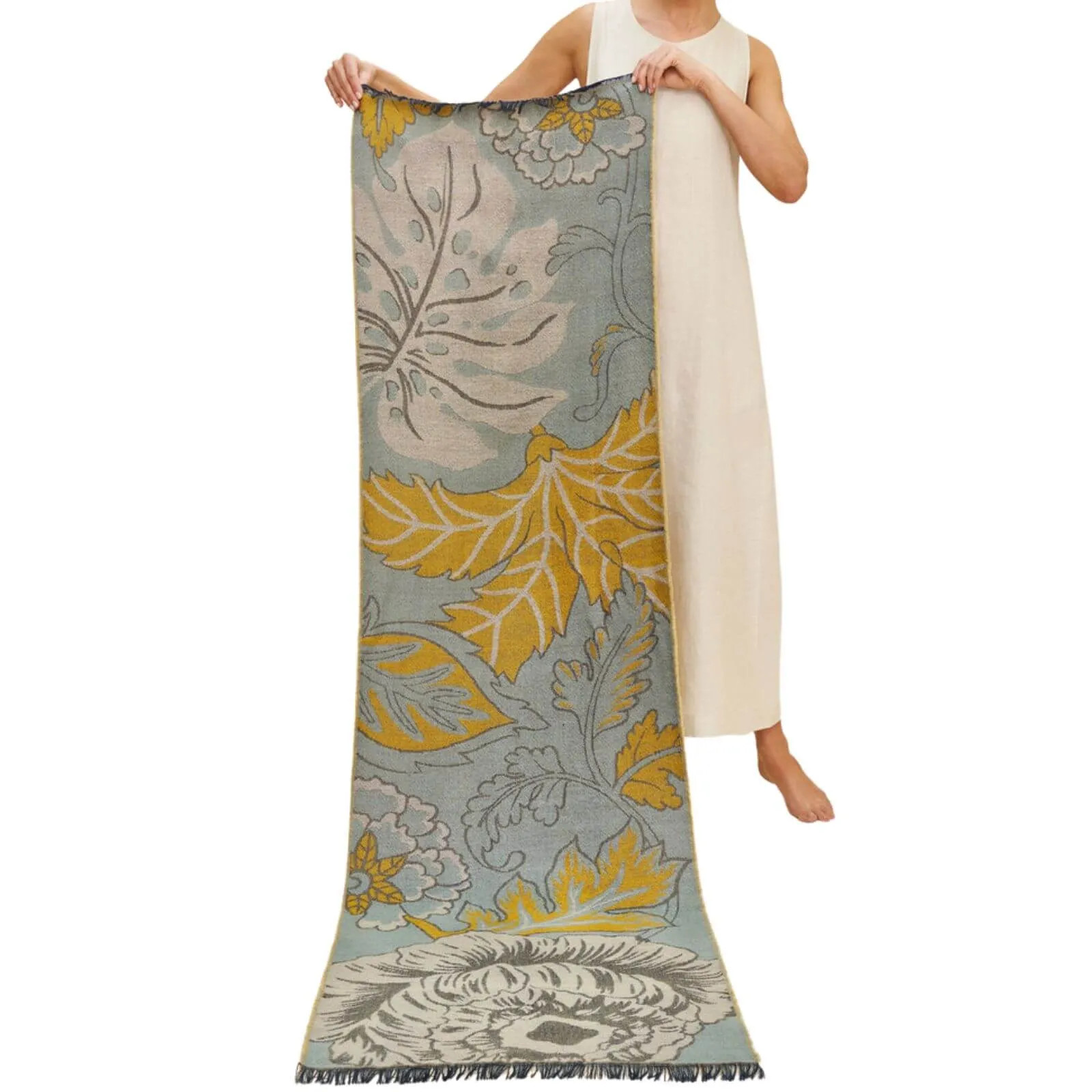 Powder Wild Floral Woven Scarf