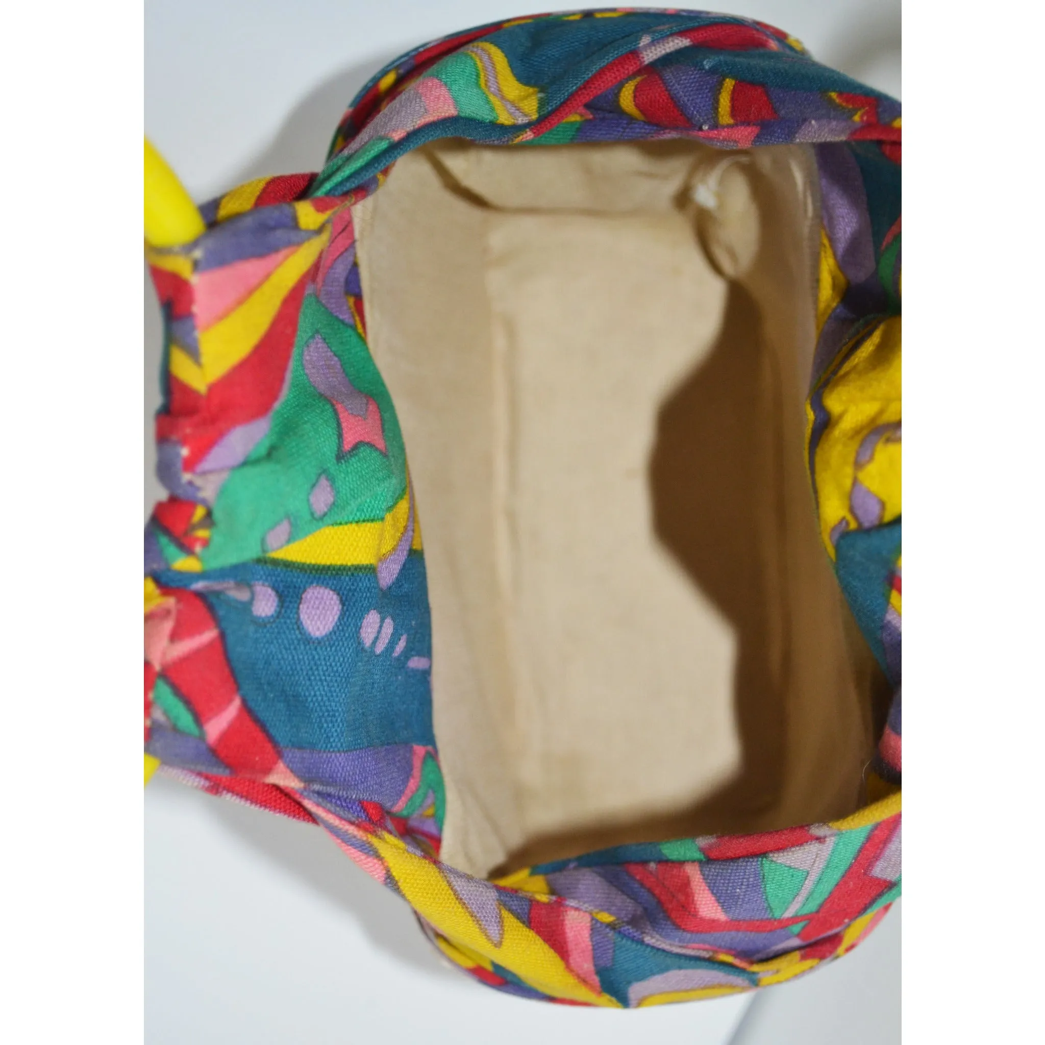 Psychedelic Woven Basket Purse