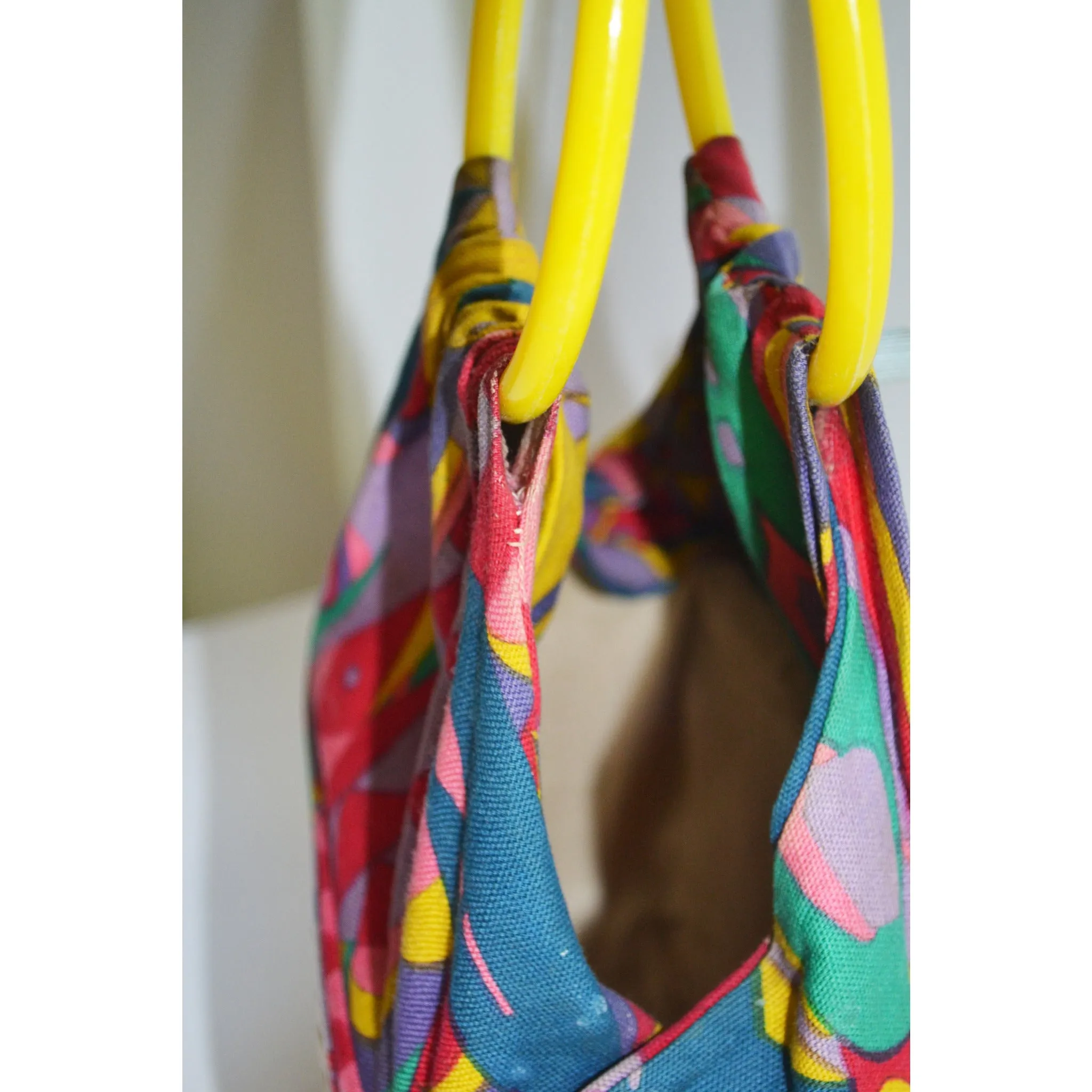 Psychedelic Woven Basket Purse