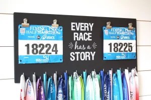 Race Bib and Medal Holder - Every Race Has a Story - Extra Large Size