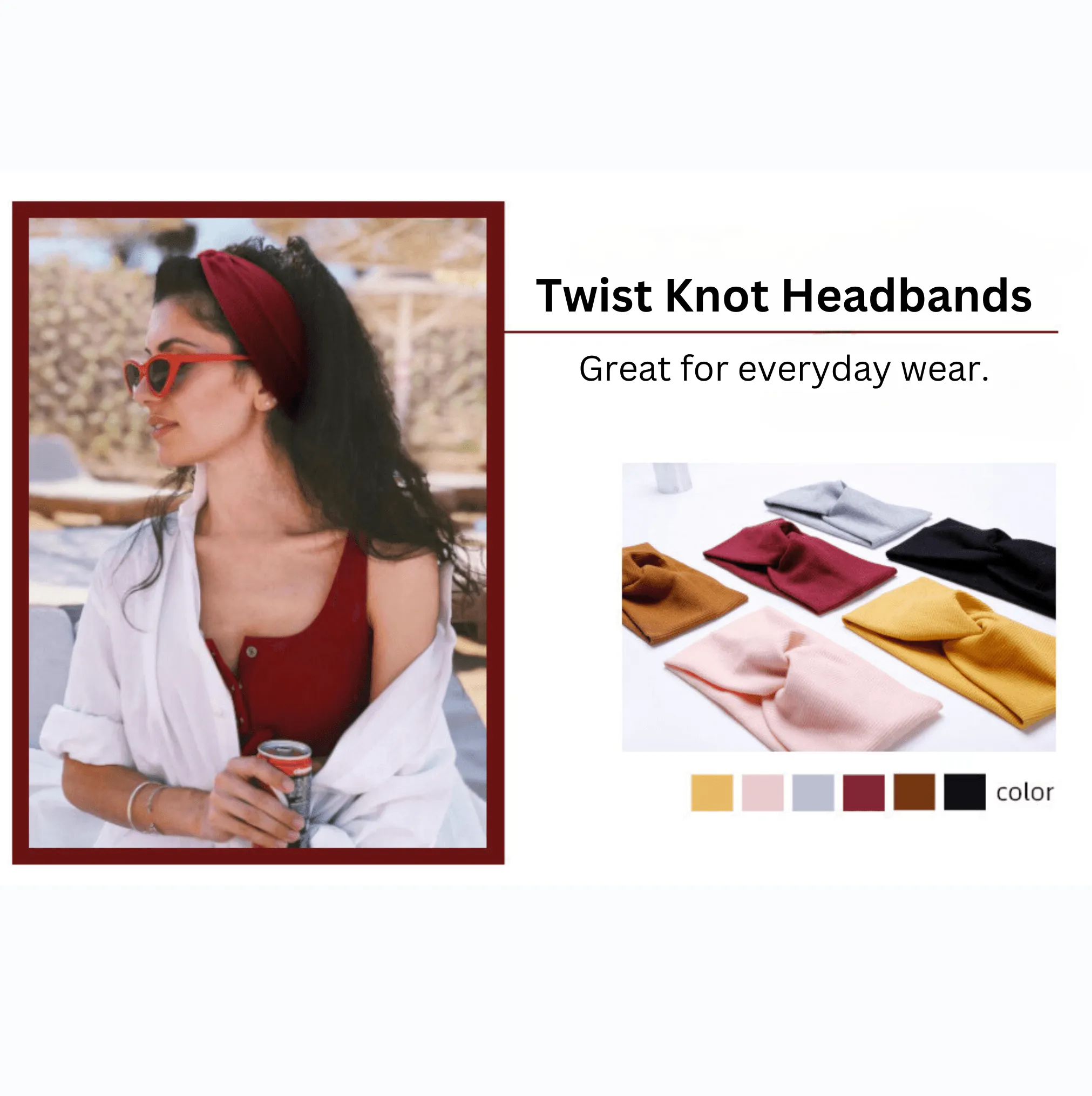 Red Twist Knot Headband
