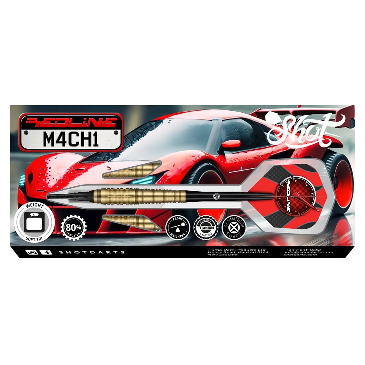 Redline M4CH1 Soft Tip Dart Set-80% Tungsten Barrels