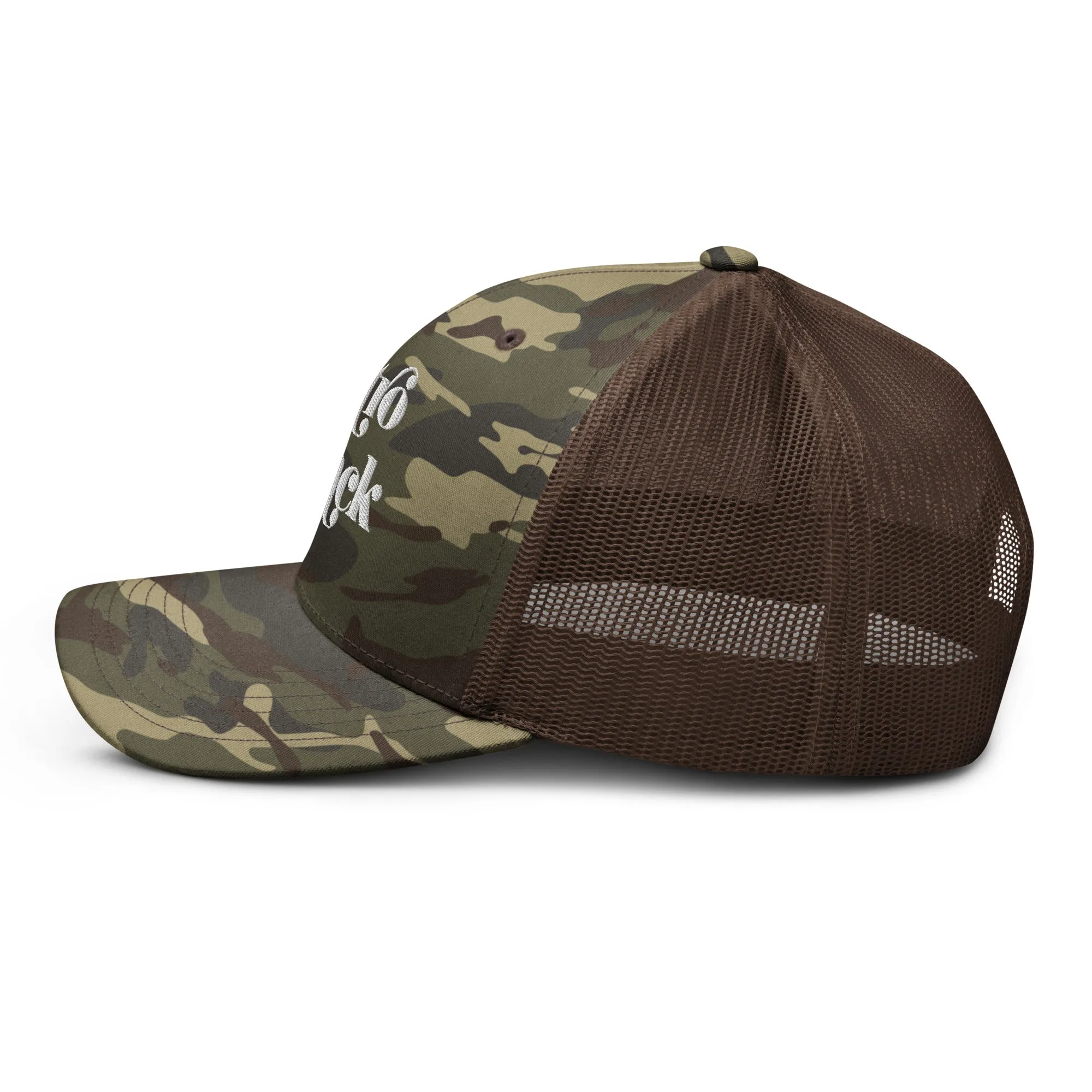 Retro Black Camouflage trucker hat