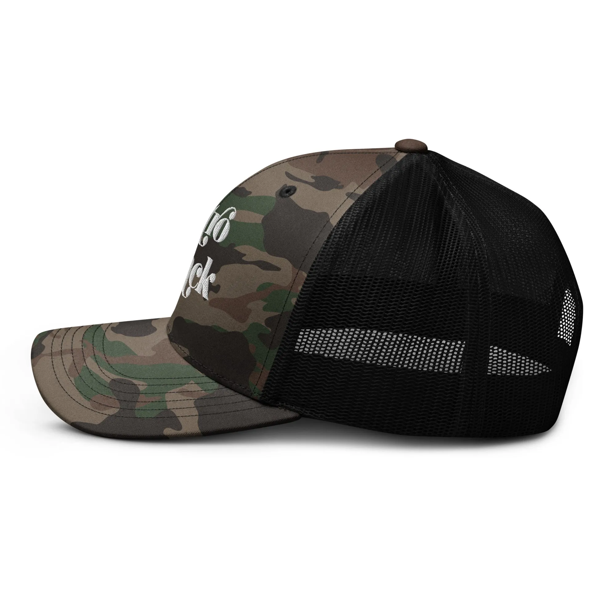 Retro Black Camouflage trucker hat