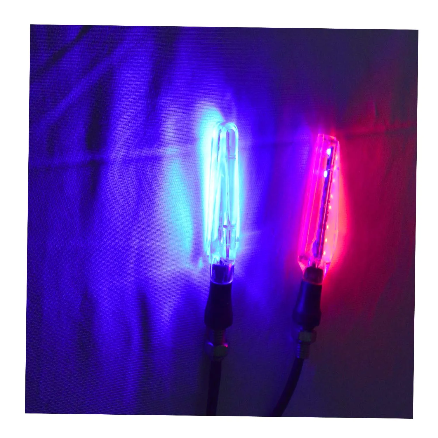 R.J.VON - Bike Indicator Double Colour Flashing Blue/Red (Pack of 4 Pcs)
