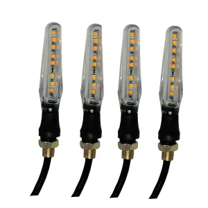 R.J.VON - Bike Indicator Double Colour Flashing Blue/Red (Pack of 4 Pcs)