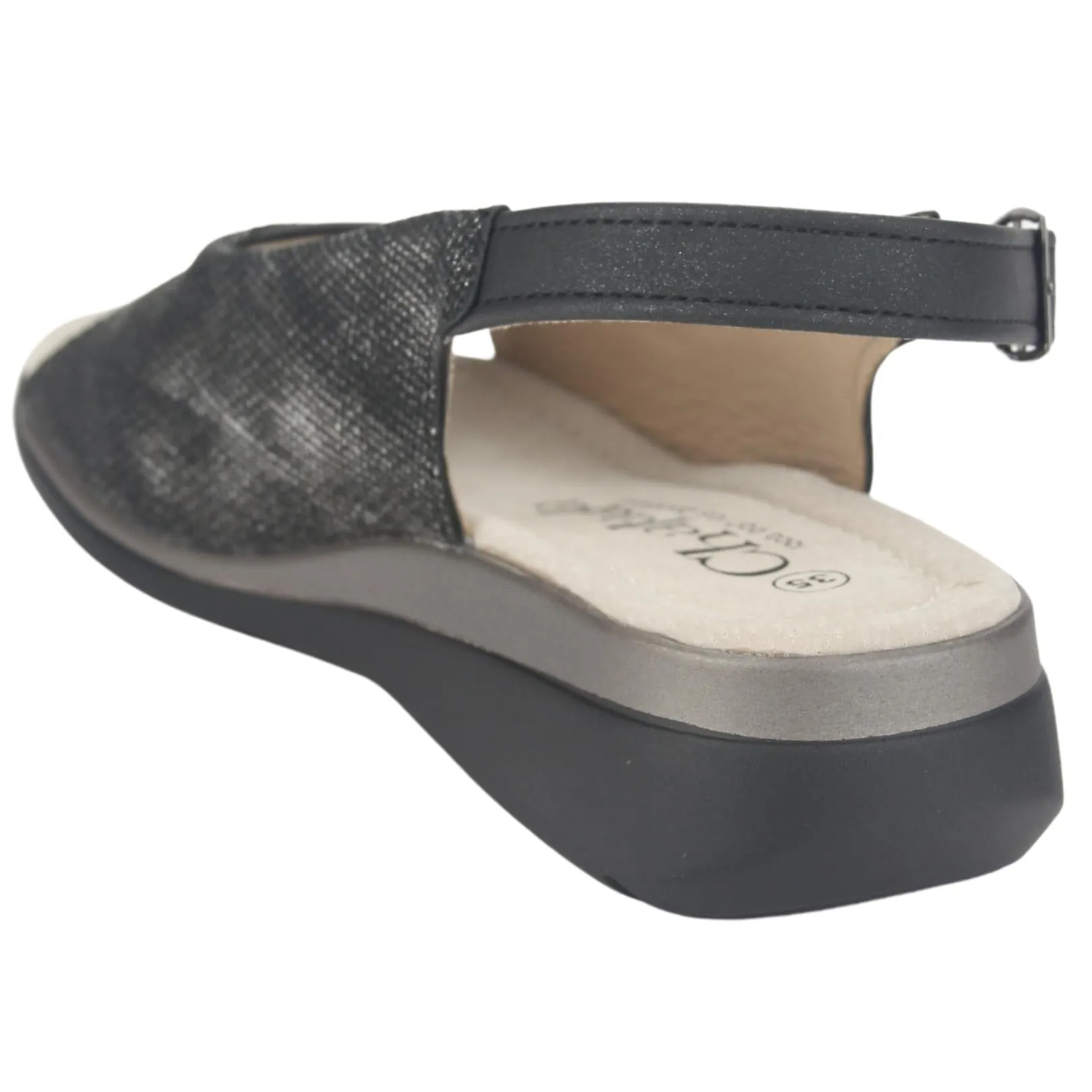 Sandalia Chalada Mujer Floro-5 Negro Casual