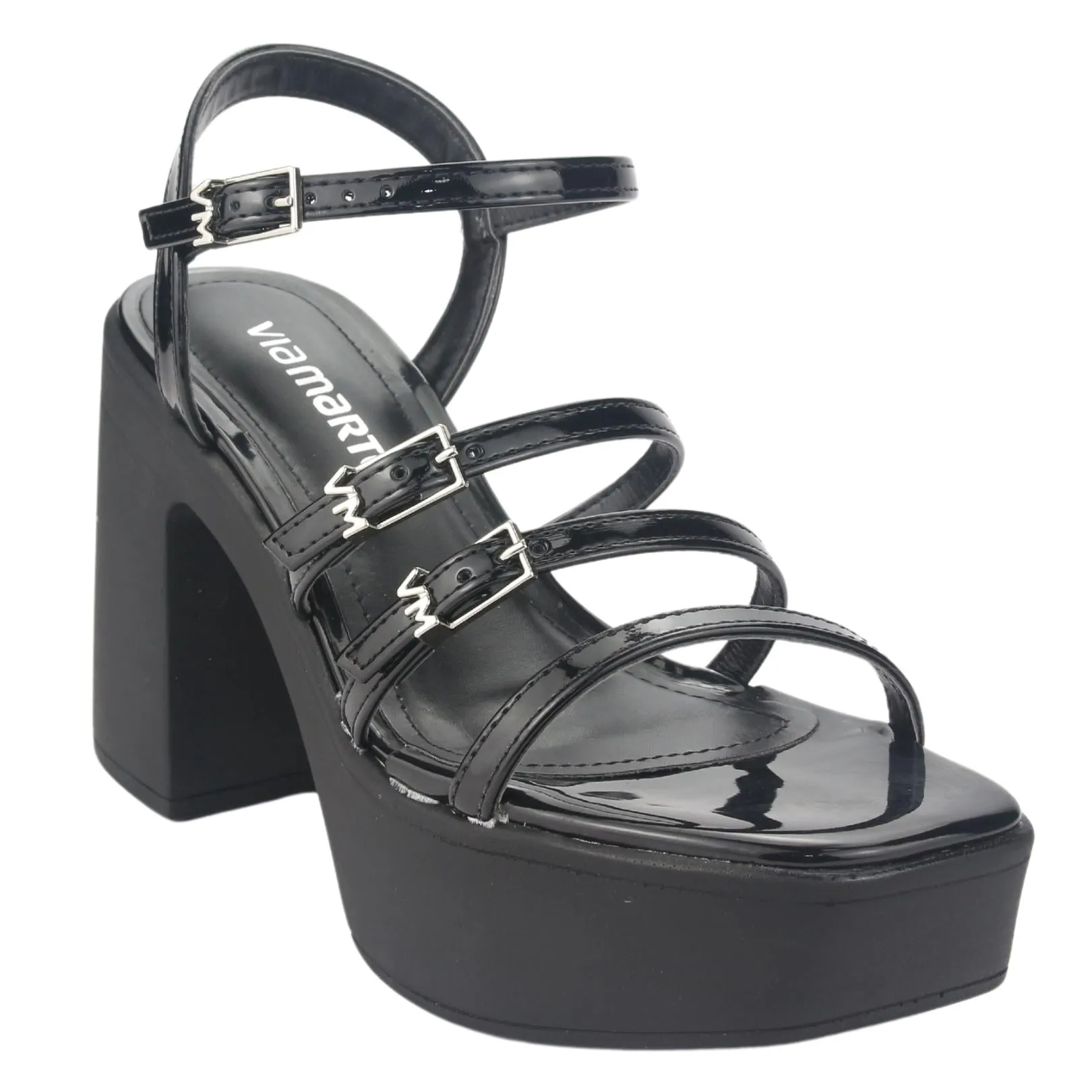 Sandalia Via Marte Mujer 23-11103 V Preto Casual