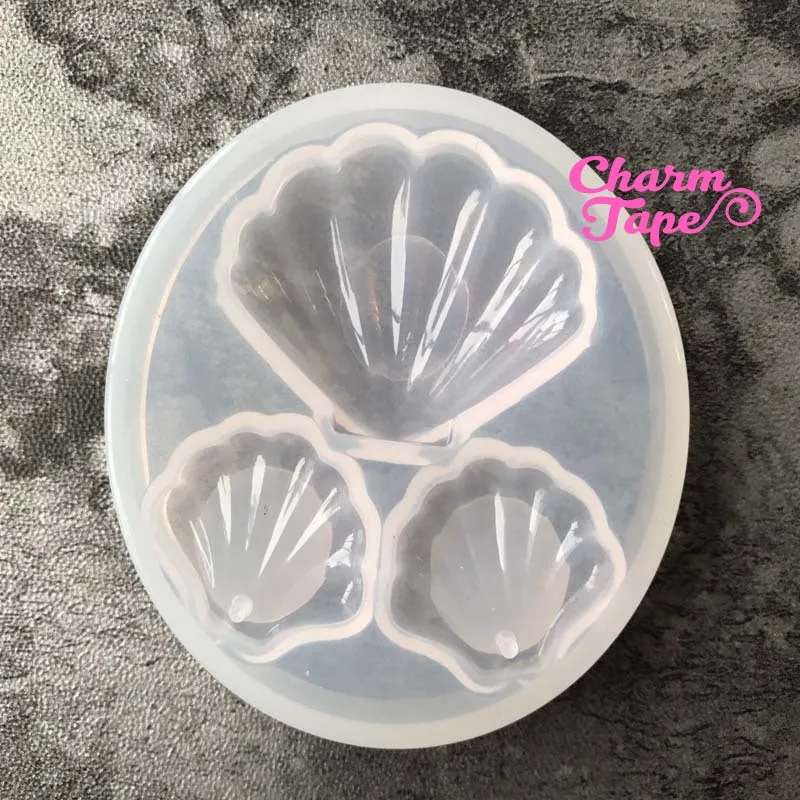 Sea Shells charm Silicon mold flexible, for polymer clay, resin jewelry 010051