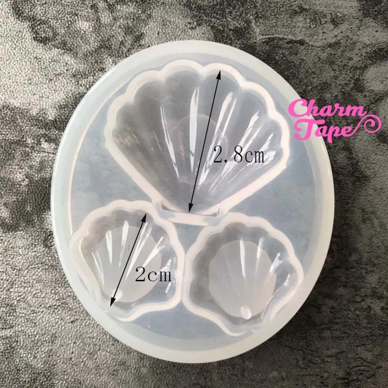 Sea Shells charm Silicon mold flexible, for polymer clay, resin jewelry 010051