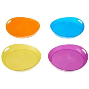 Set of 4 plates hiker's camp plastic