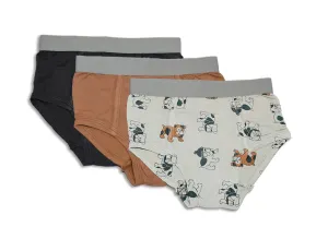 Silkberry Boys 3pack Bamboo Underwear Bulldog Mix