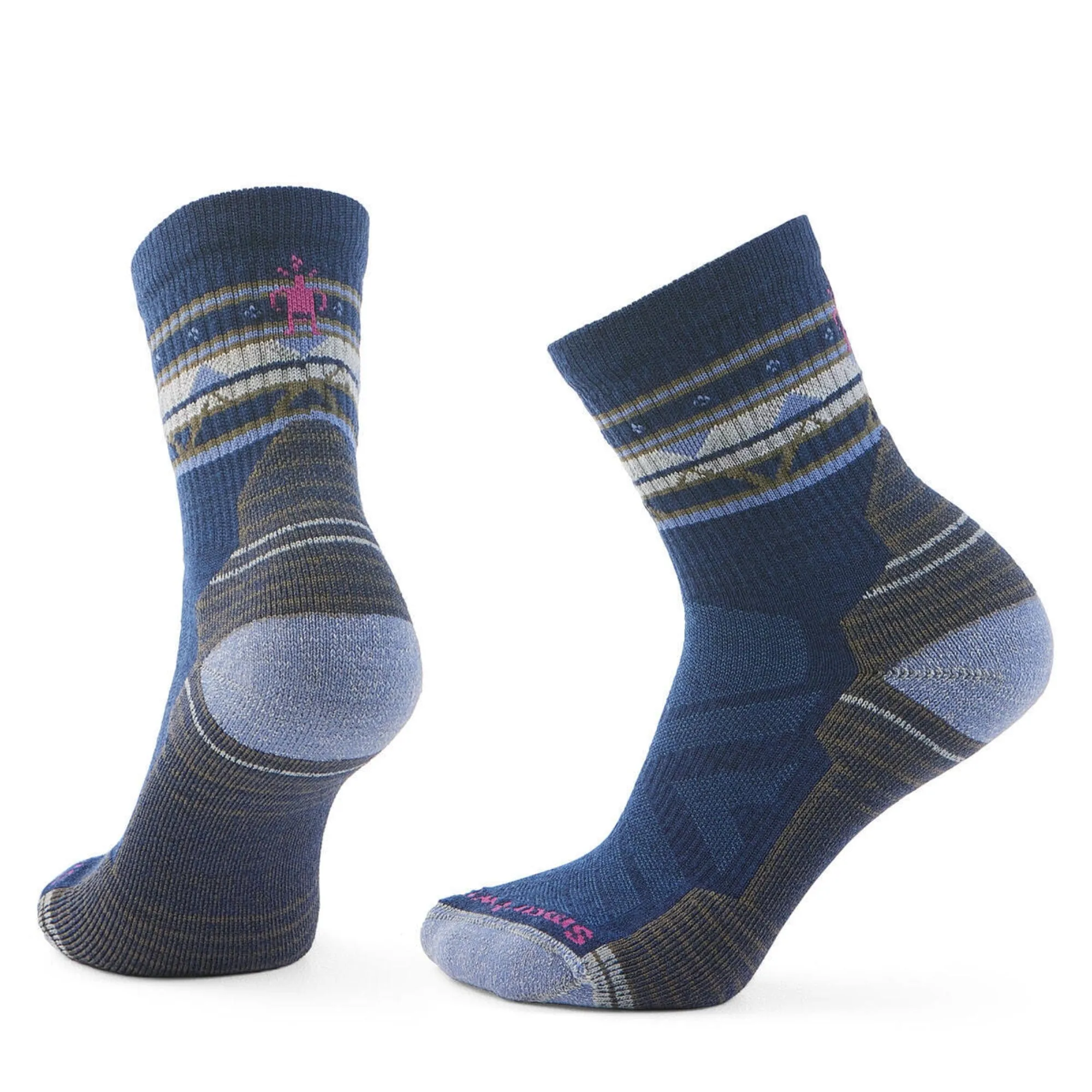 Smartwool Womens Hike Zig Zag Valley Mid Crew Socks