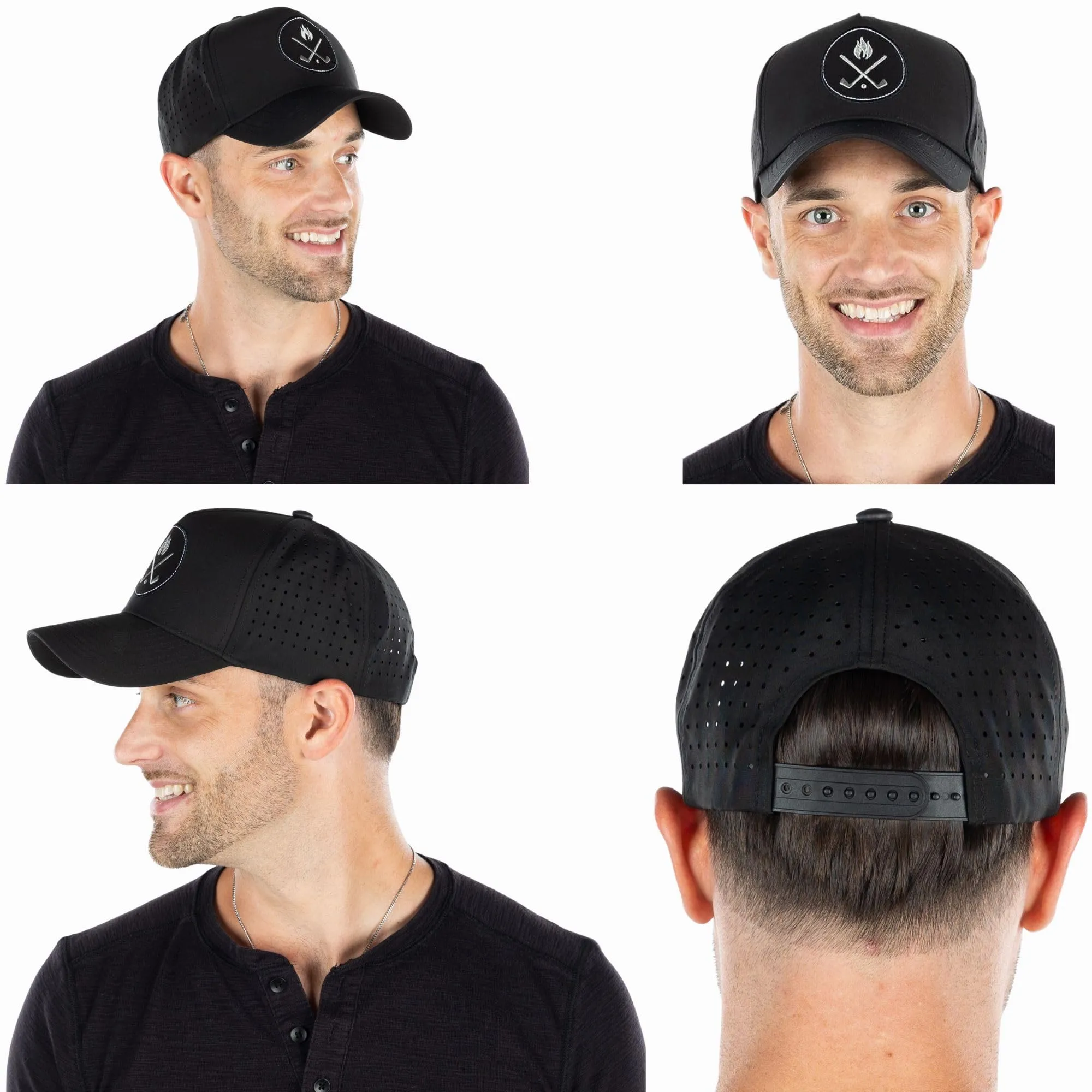 Solid Laser Cut Golf Cap by Funky Junque