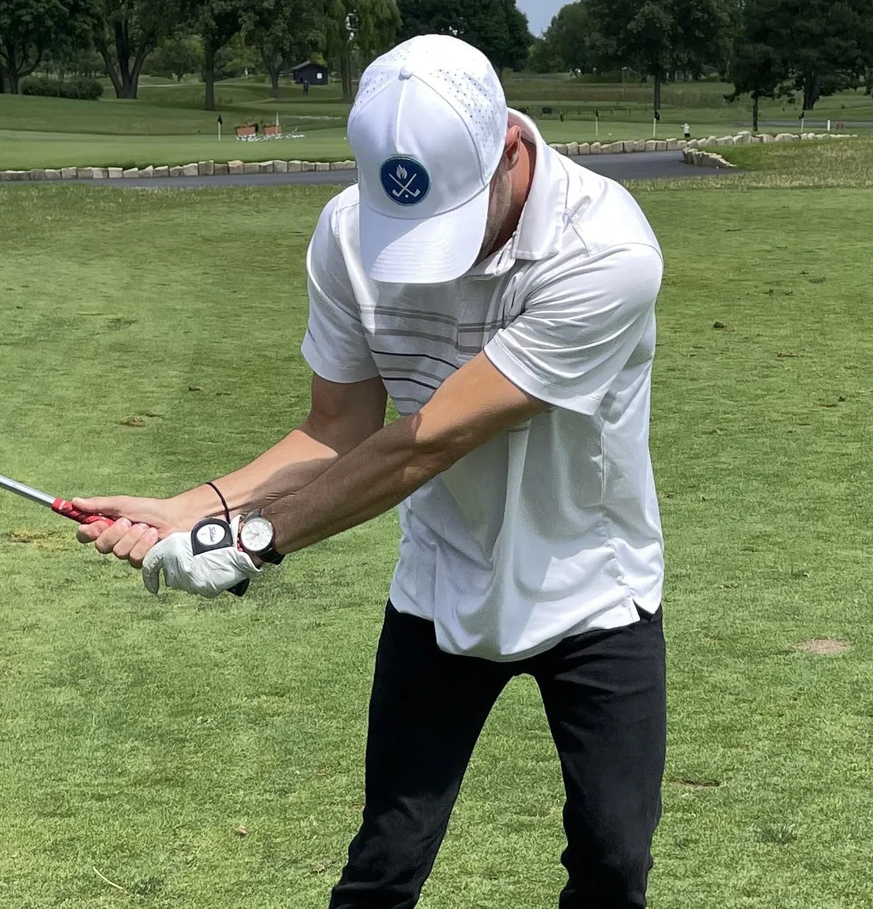 Solid Laser Cut Golf Cap by Funky Junque
