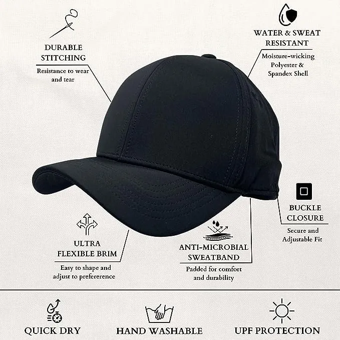 Solids Six Panel Performance Golf Hats by Funky Junque
