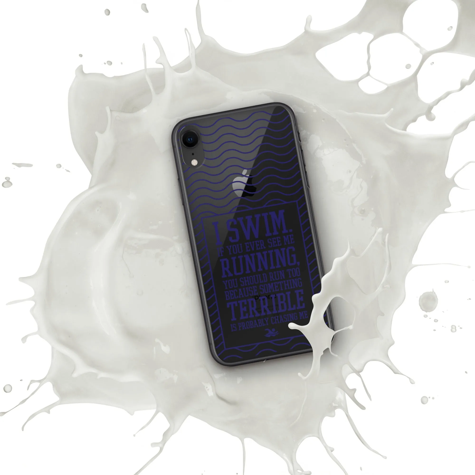 Swimmers Clear Case for iPhone® - Navy Color Print